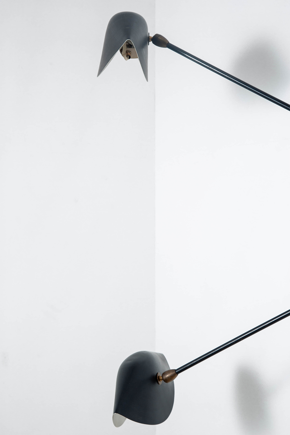 Spider Wall Lamp by Serge Mouille for Les Ateliers Serge Mouille in Steel and Aluminum
