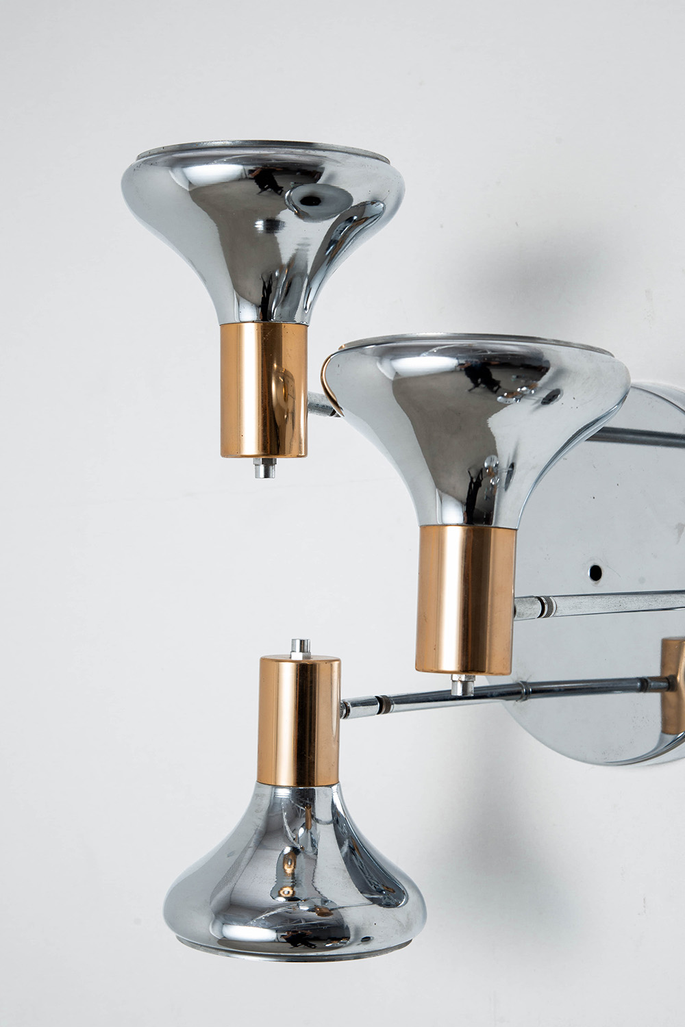 Wall Lamp in Chrome and Brass
