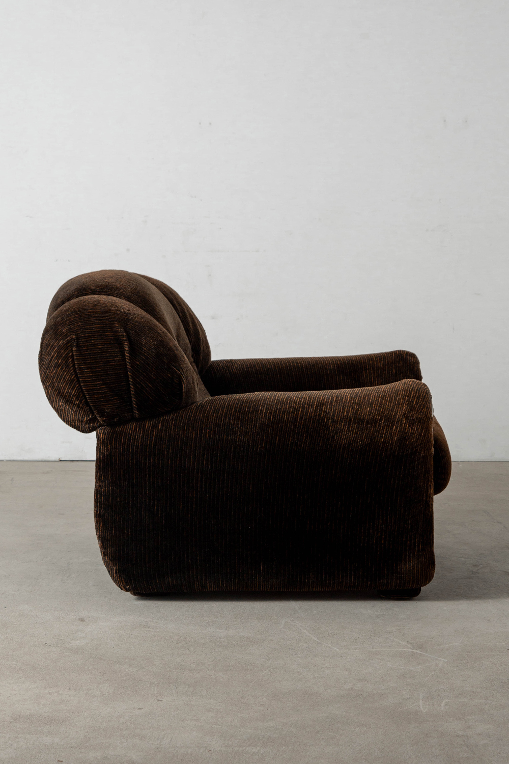 Lonuge Chair for B&T Gruppo Industriale Salotti in Fabric and Chrome