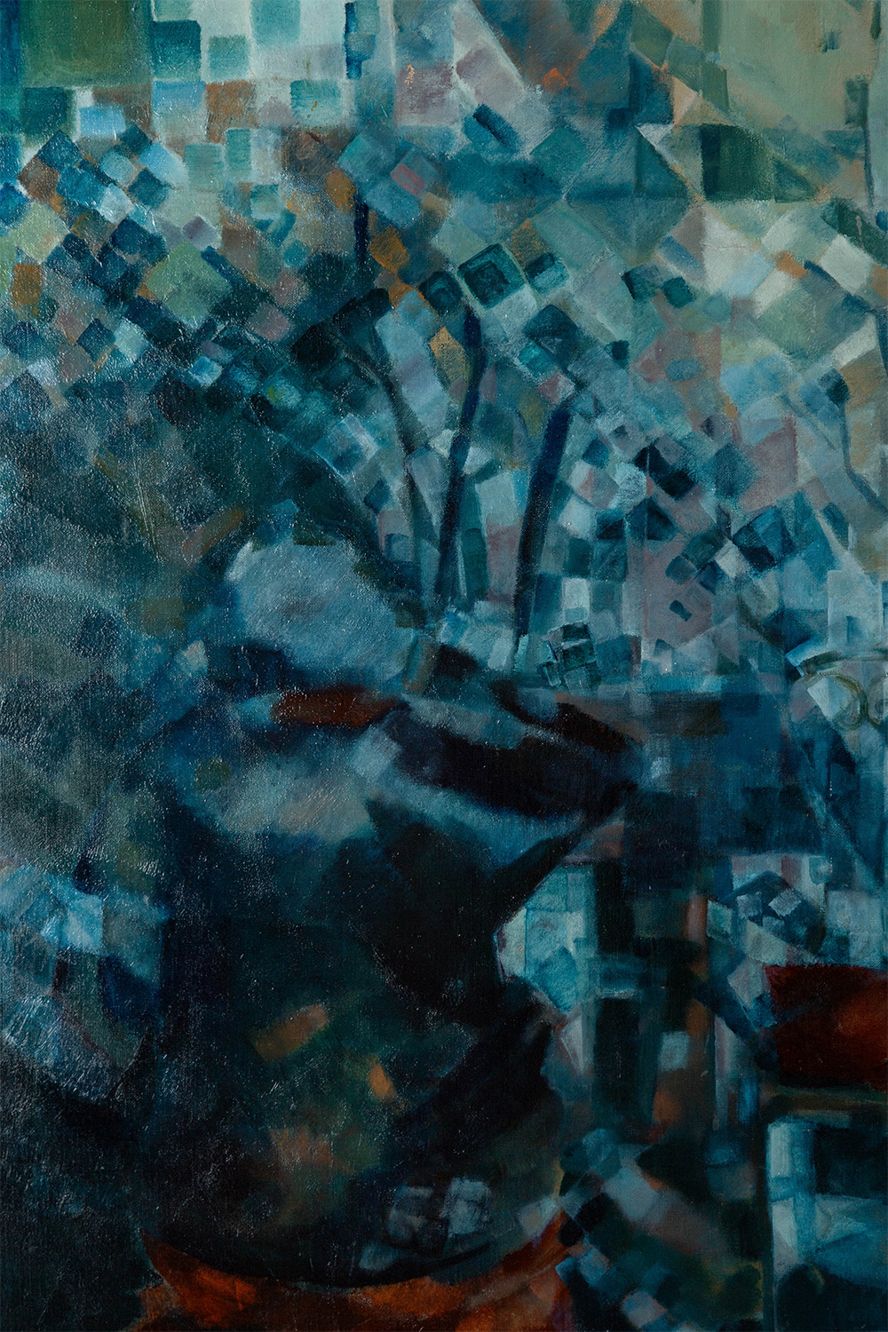 Abstract Oil Painting in Wood