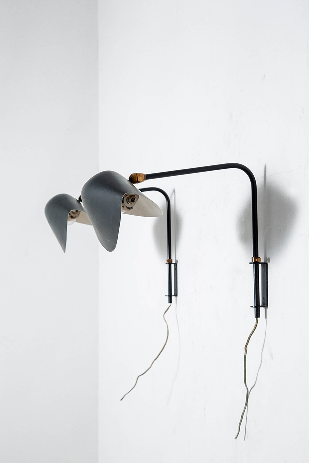 Antony Wall Lamp by Serge Mouille for Les Ateliers Serge Mouille in Steel and Aluminum