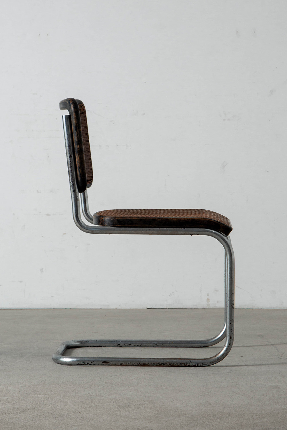B32 Cesca Chair by Marcel Breuer for THONET in Chrome , Wood and Rattan