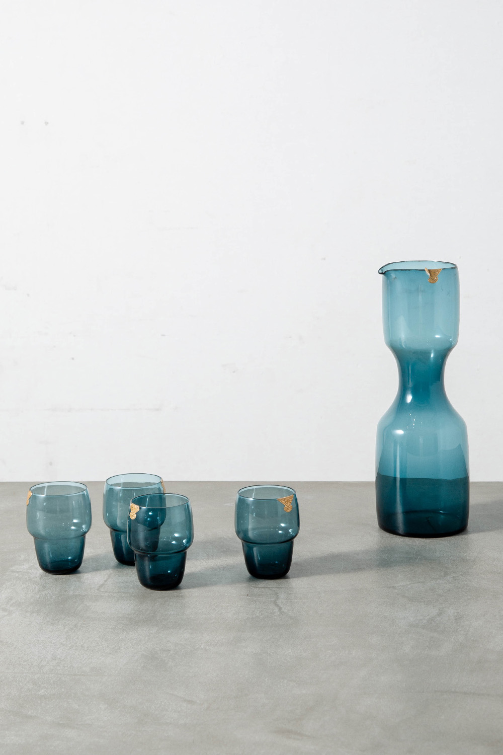 Pitcher & Cup Set by Kjell Blomberg for Gullaskruf in Glass