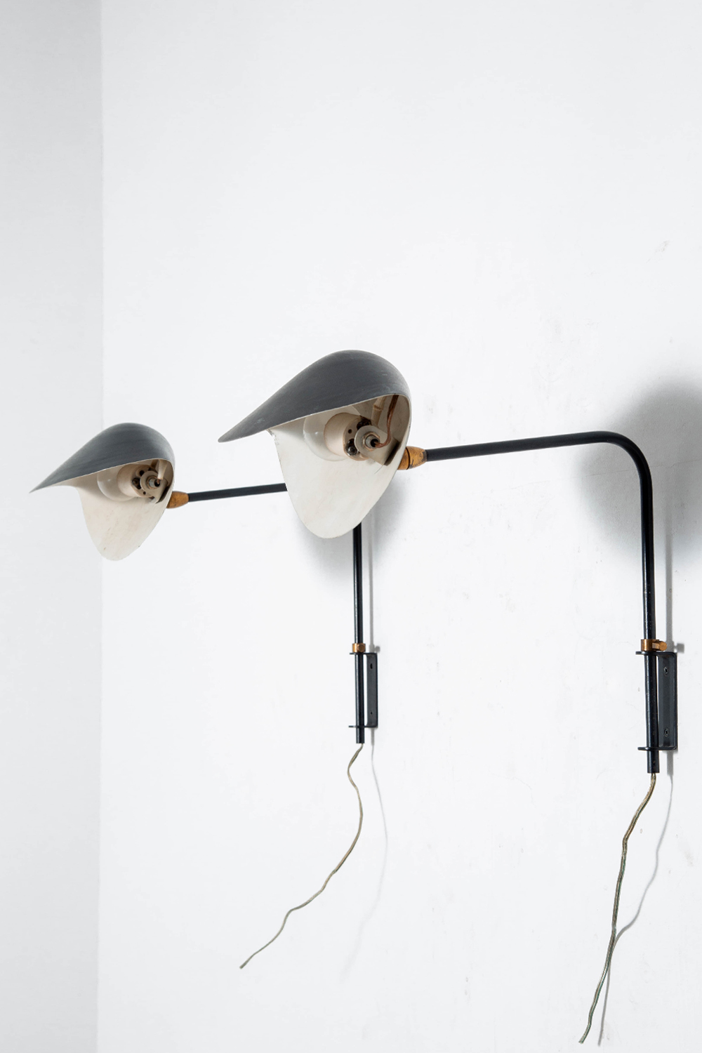 Antony Wall Lamp by Serge Mouille for Les Ateliers Serge Mouille in Steel and Aluminum