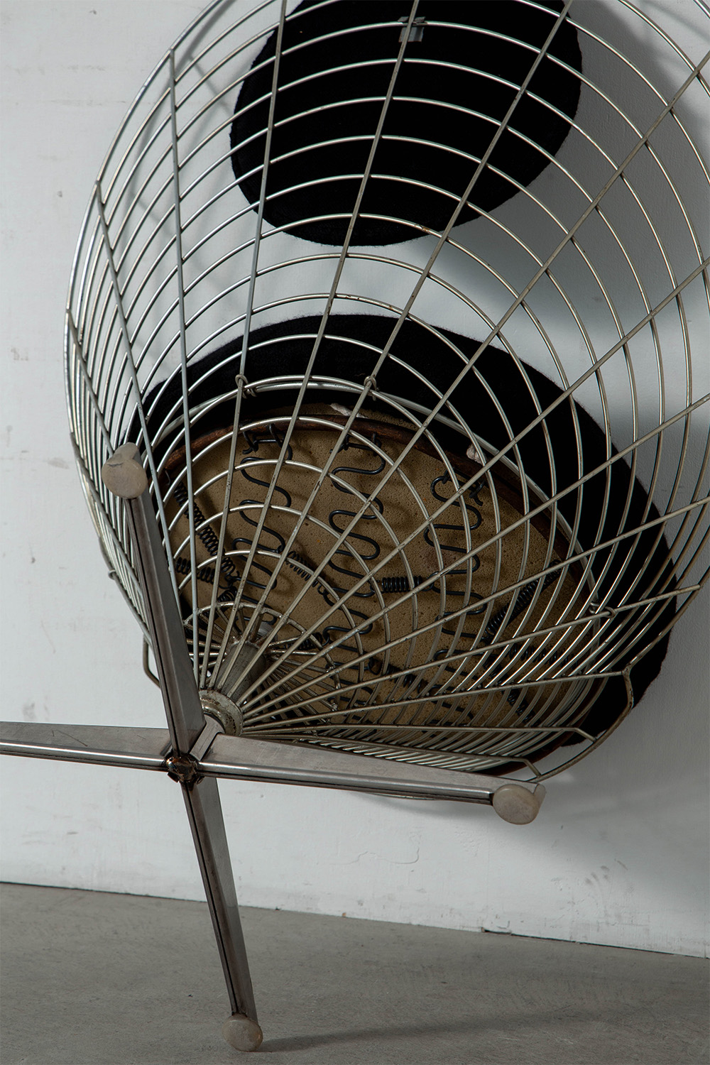 Wire Cone Chair by Verner Panton for Plus-Linje in Steel and Fabric
