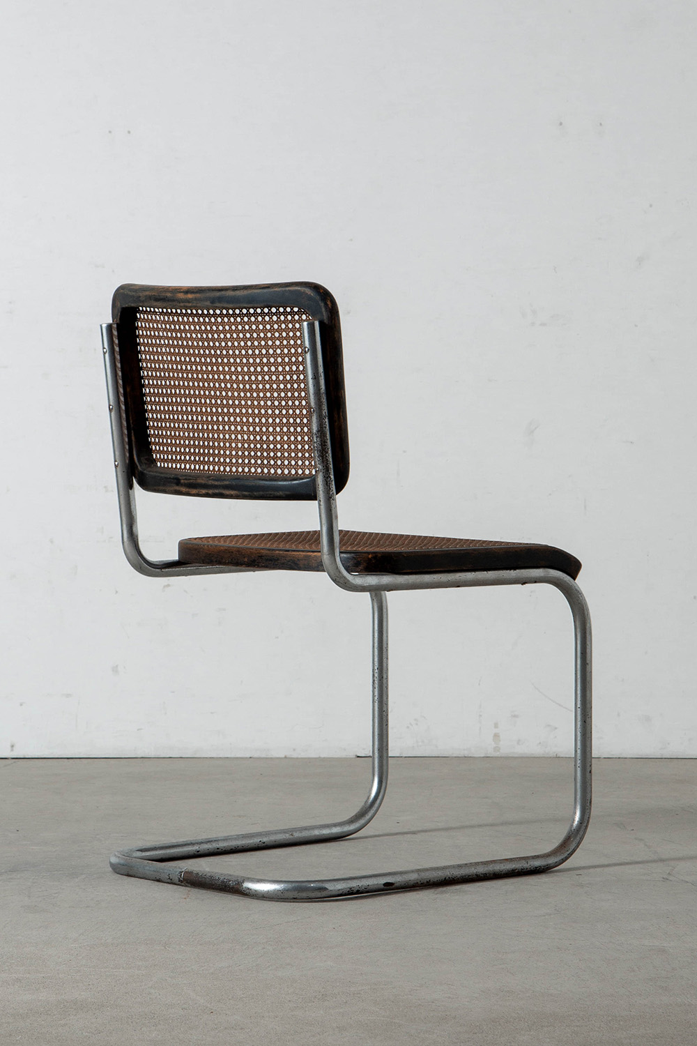 B32 Cesca Chair by Marcel Breuer for THONET in Chrome , Wood and Rattan