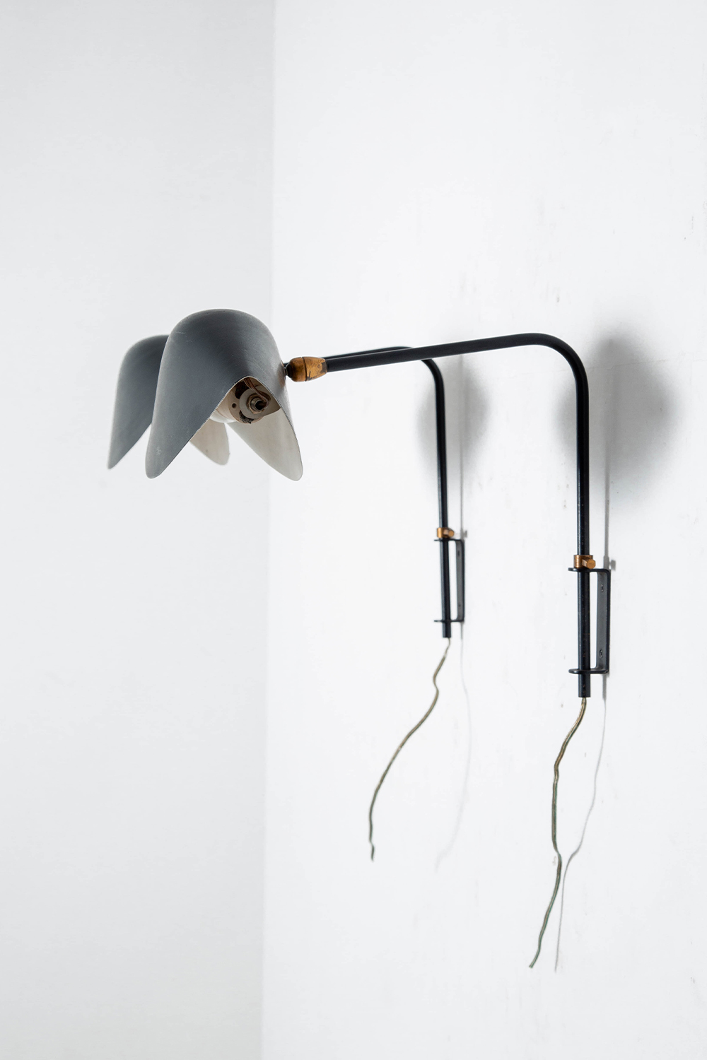 Antony Wall Lamp by Serge Mouille for Les Ateliers Serge Mouille in Steel and Aluminum