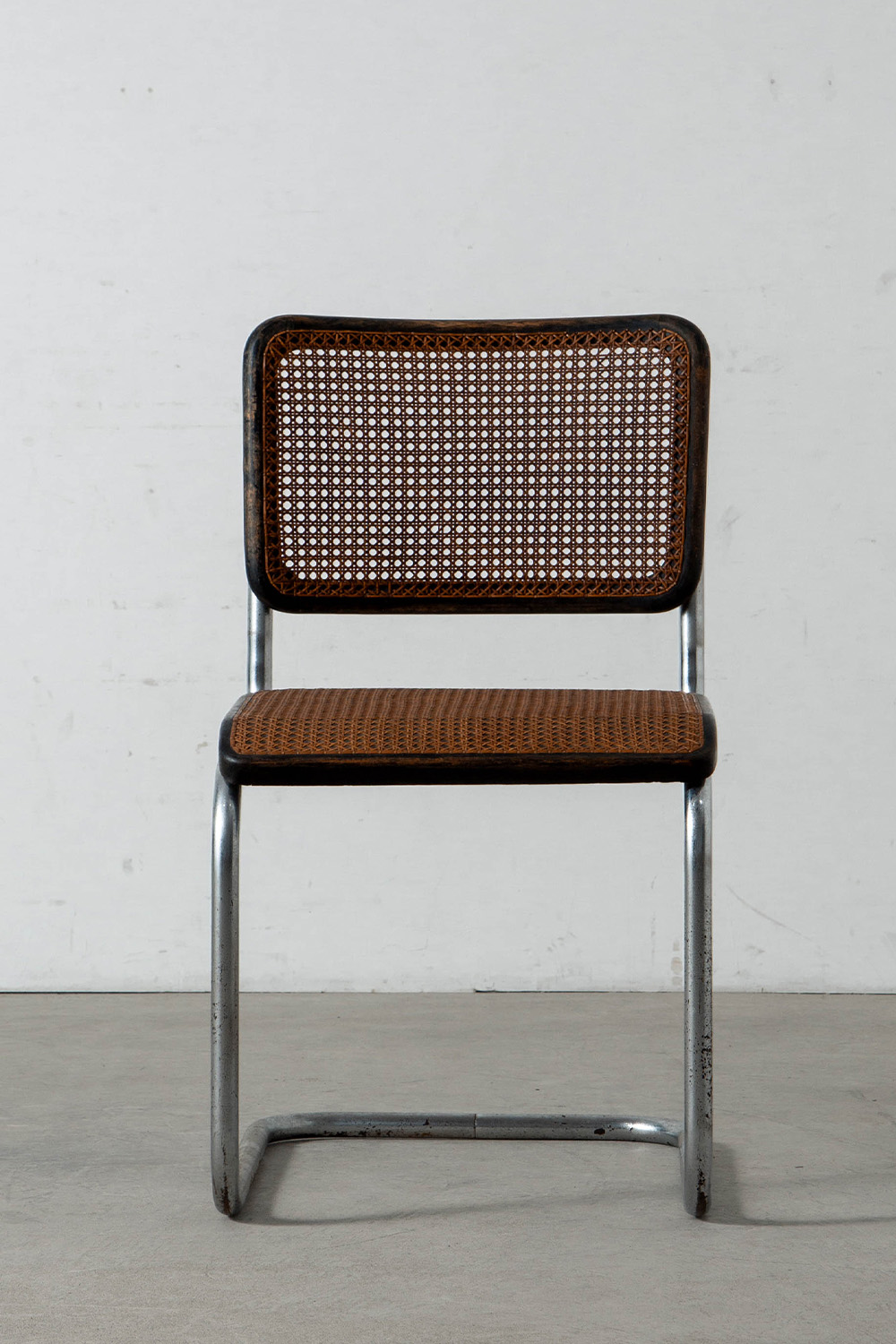 B32 Cesca Chair by Marcel Breuer for THONET in Chrome , Wood and Rattan