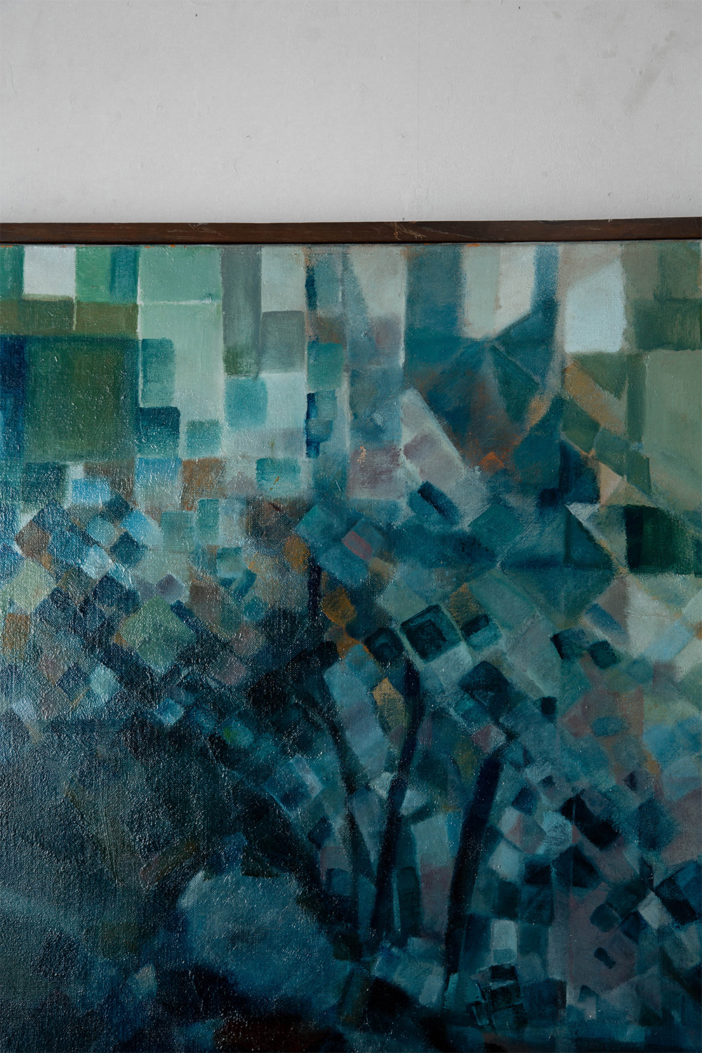 Abstract Oil Painting in Wood