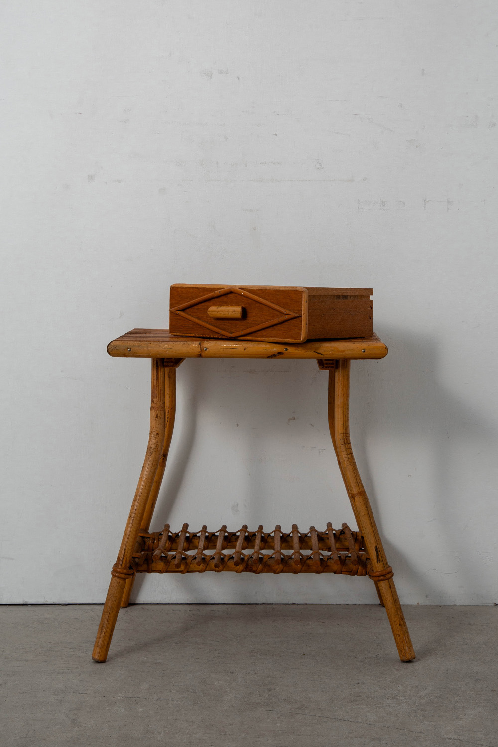 Side Table in Bamboo and Wood