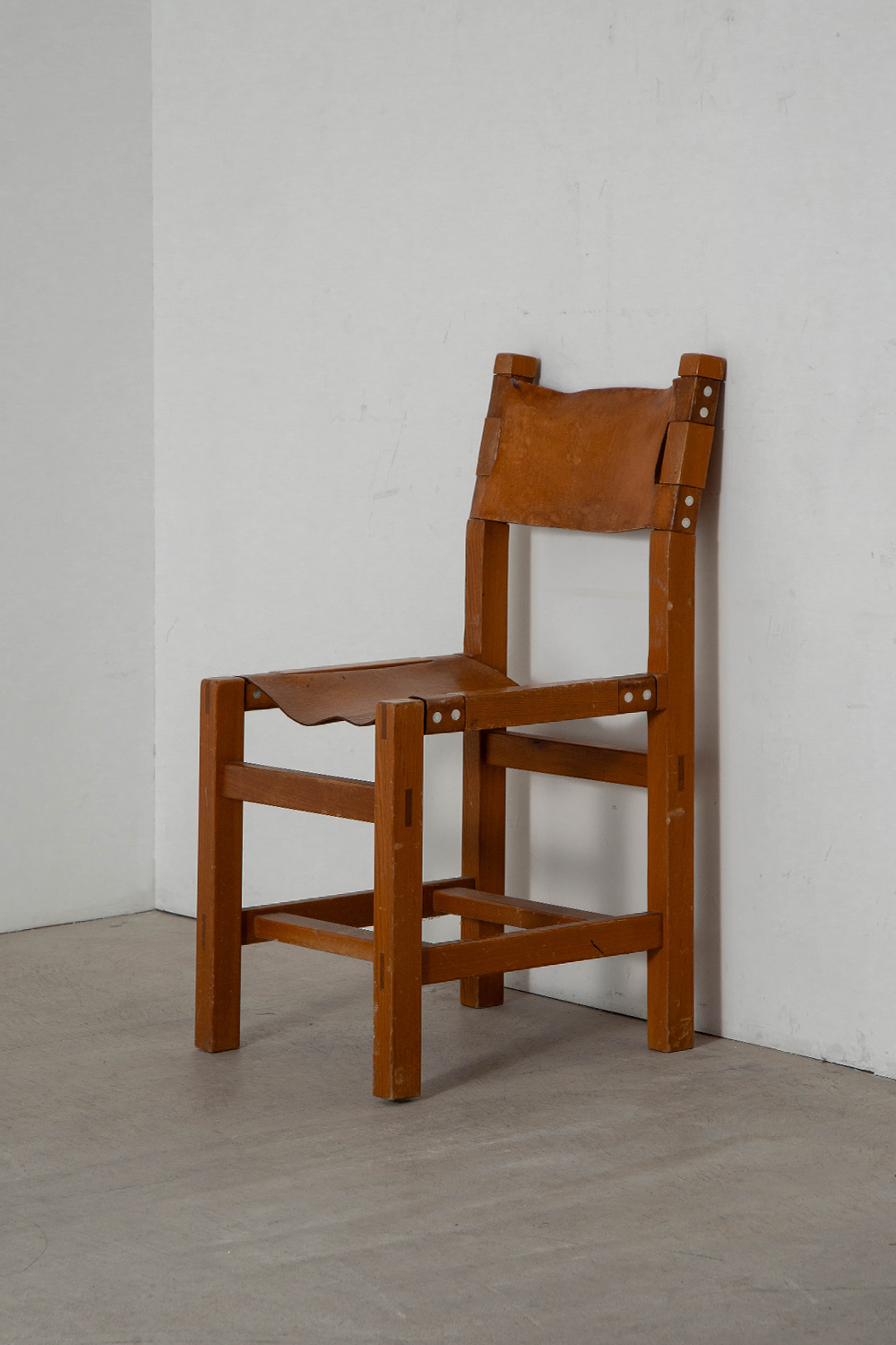 Dining Chair for Maison Regain in Elm and Leather