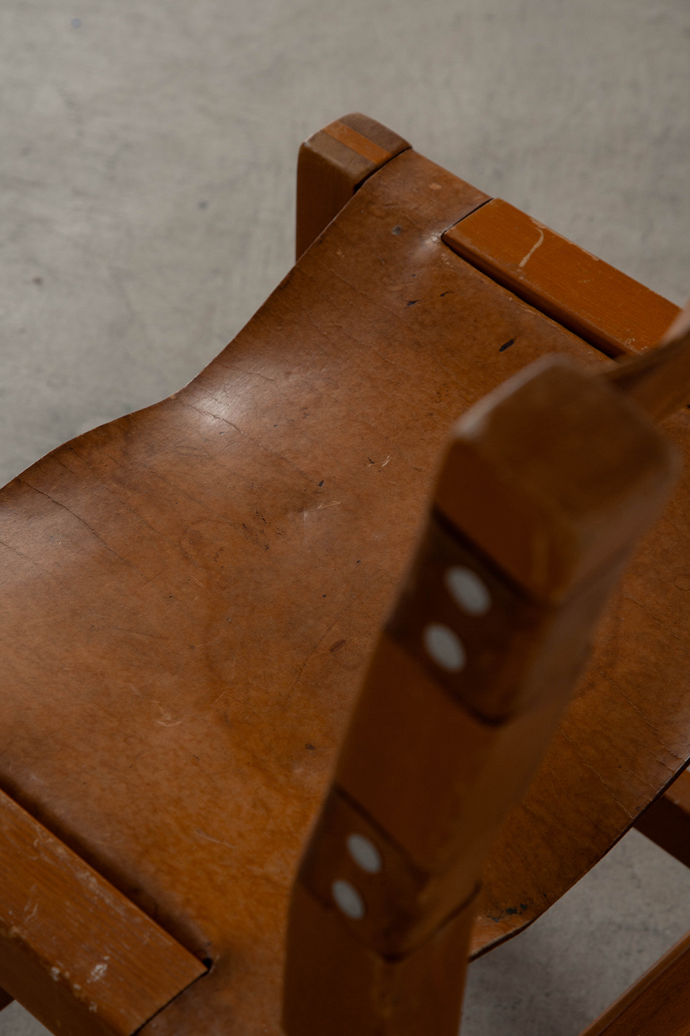 Dining Chair for Maison Regain in Elm and Leather