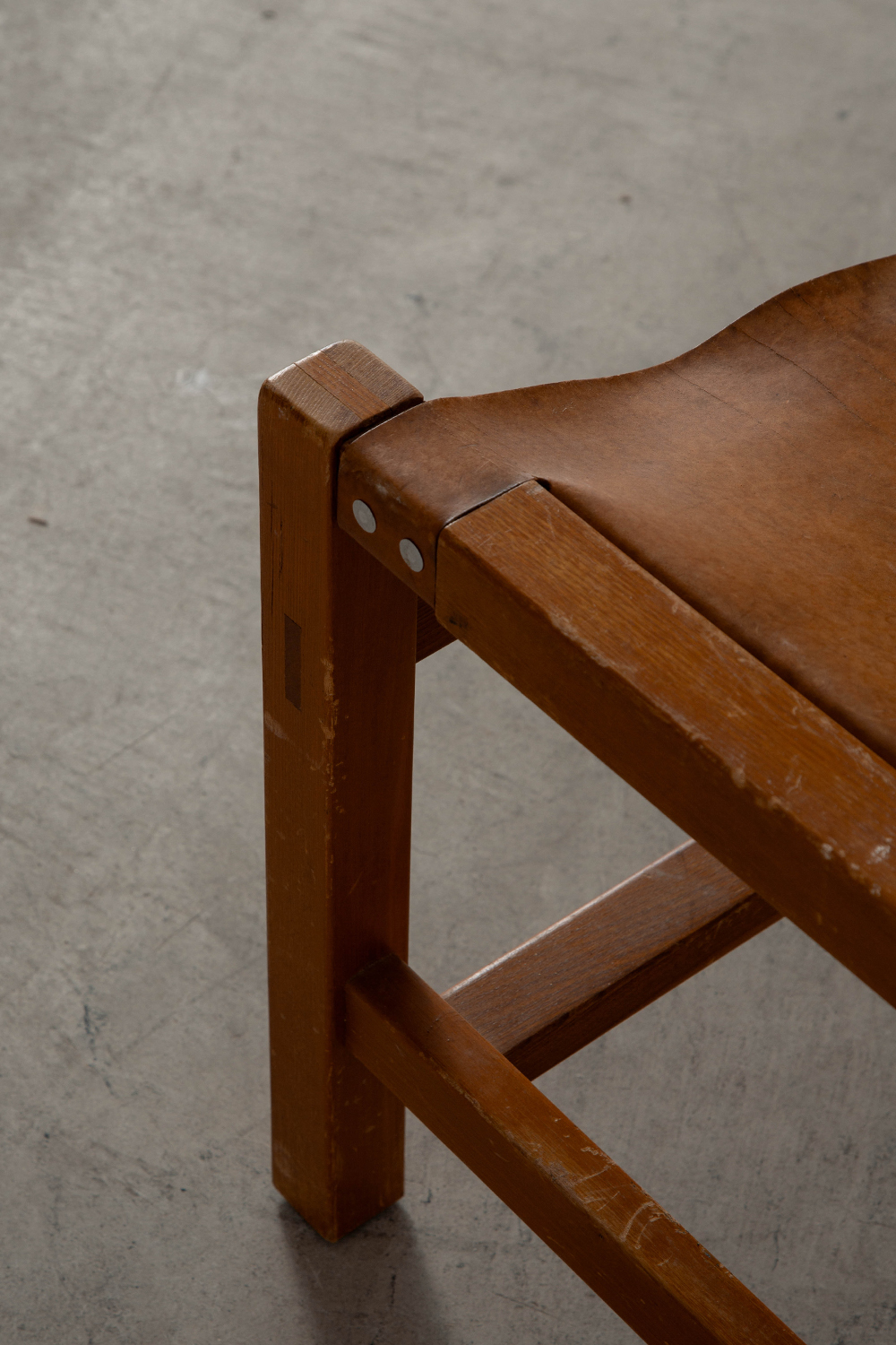 Dining Chair for Maison Regain in Elm and Leather