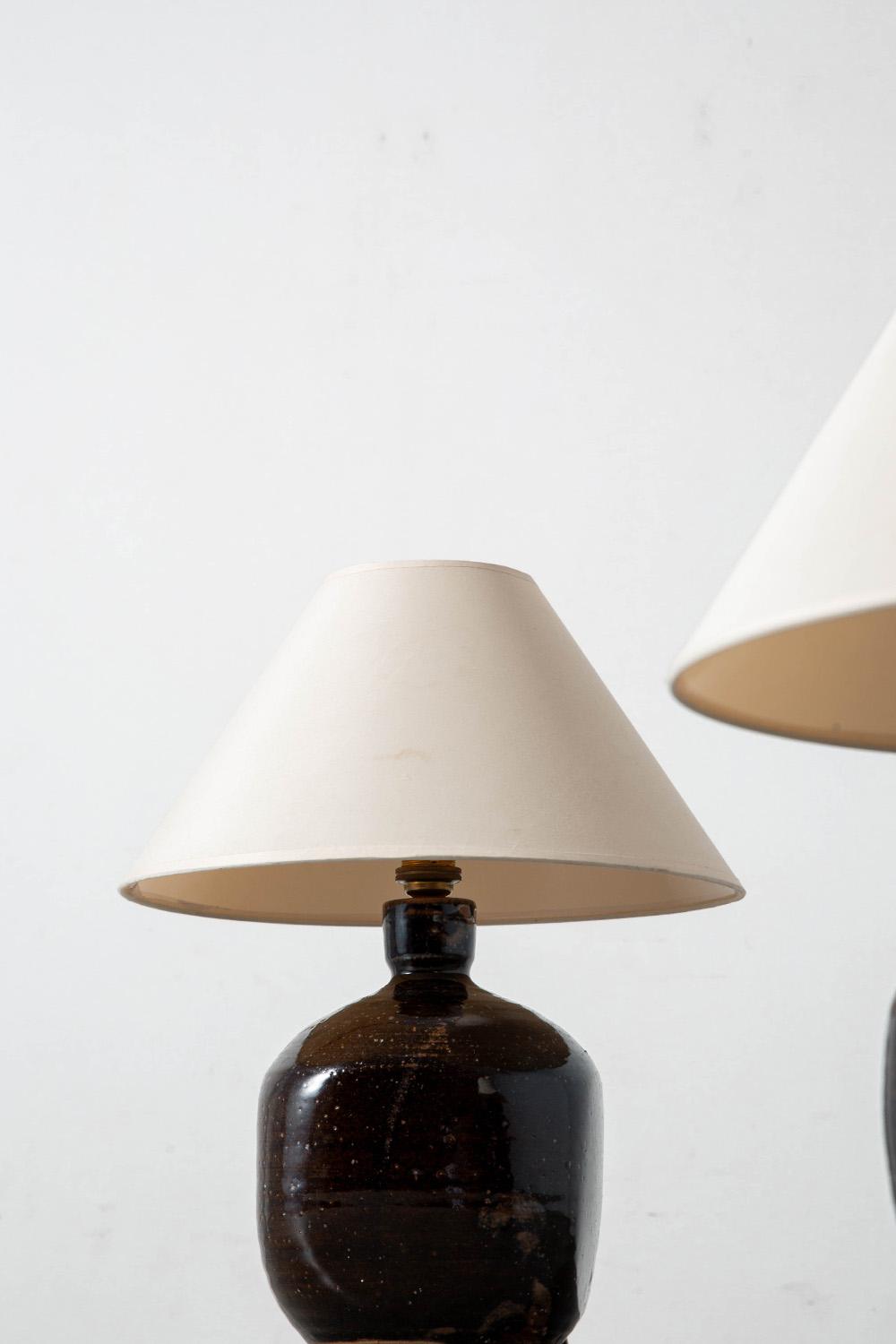 Table Lamp by Jean Marais in Fabric and Ceramic