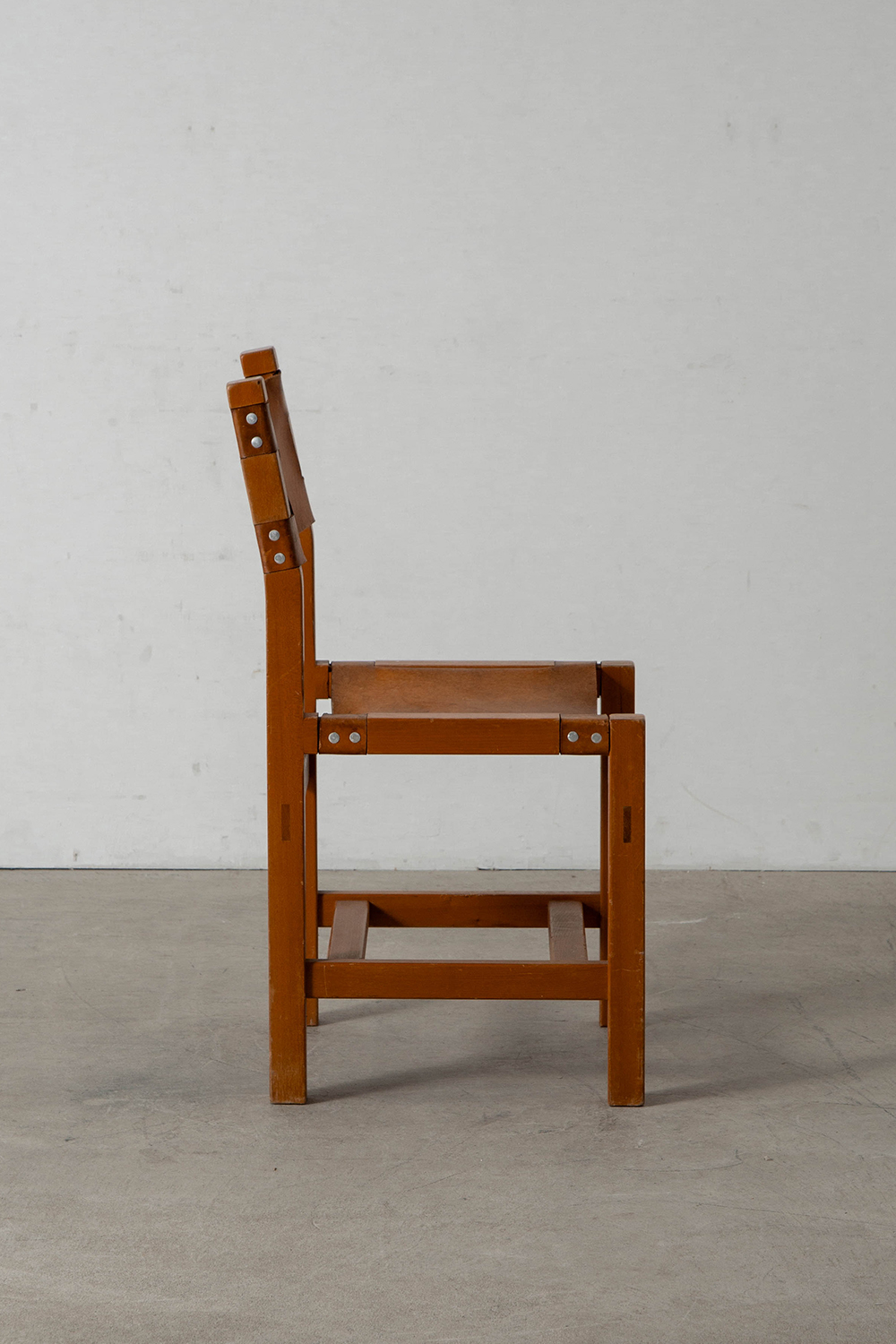 Dining Chair for Maison Regain in Elm and Leather