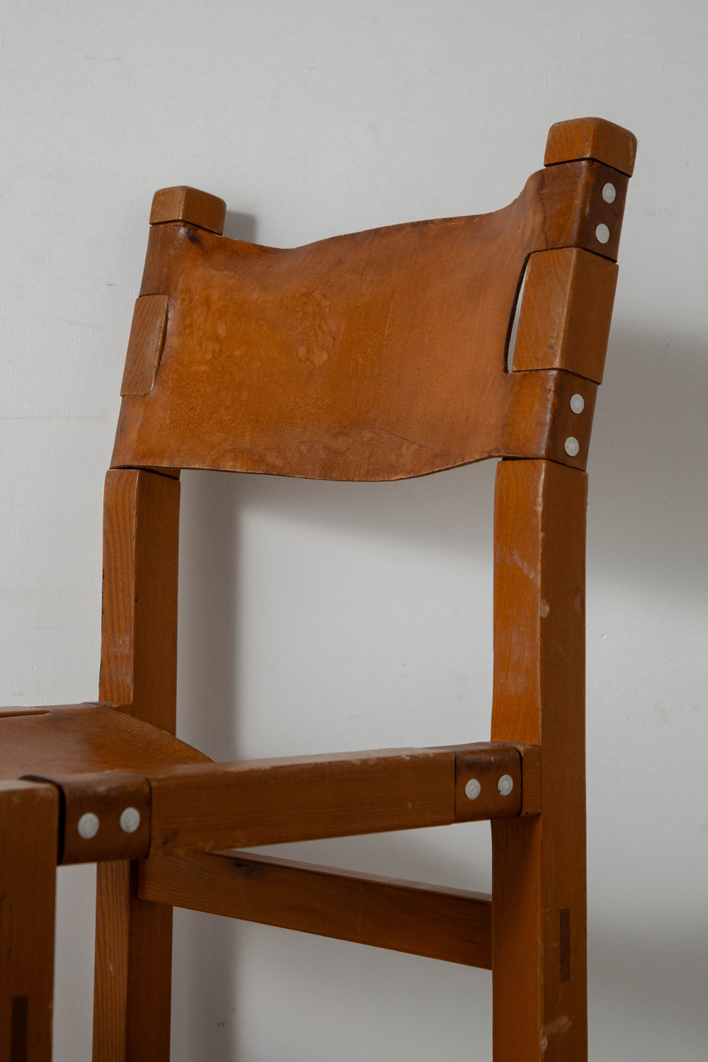 Dining Chair for Maison Regain in Elm and Leather