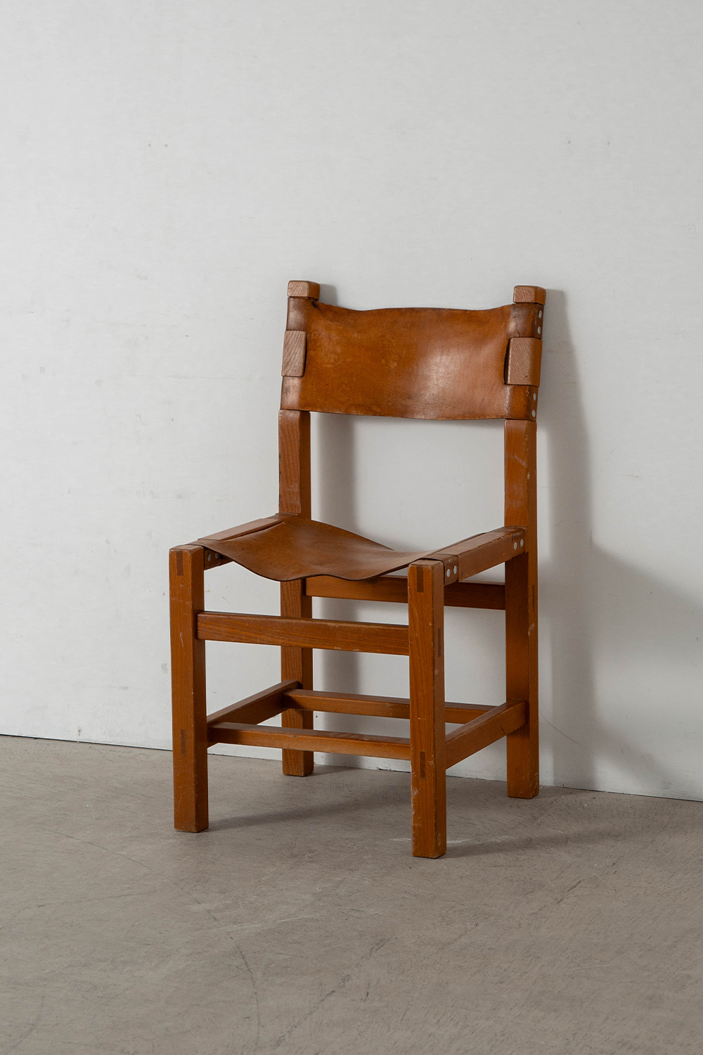 Dining Chair for Maison Regain in Elm and Leather