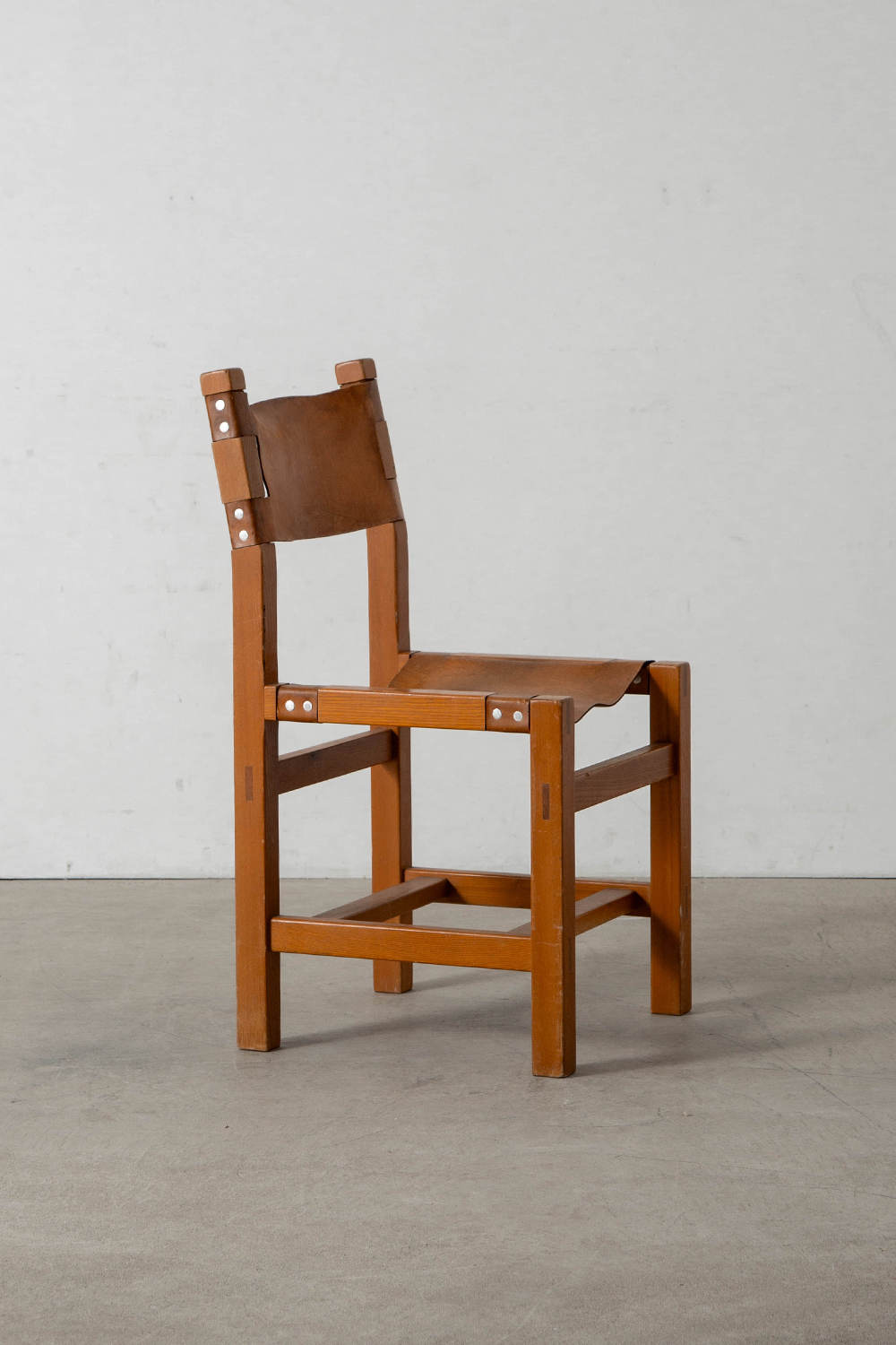 Dining Chair for Maison Regain in Elm and Leather