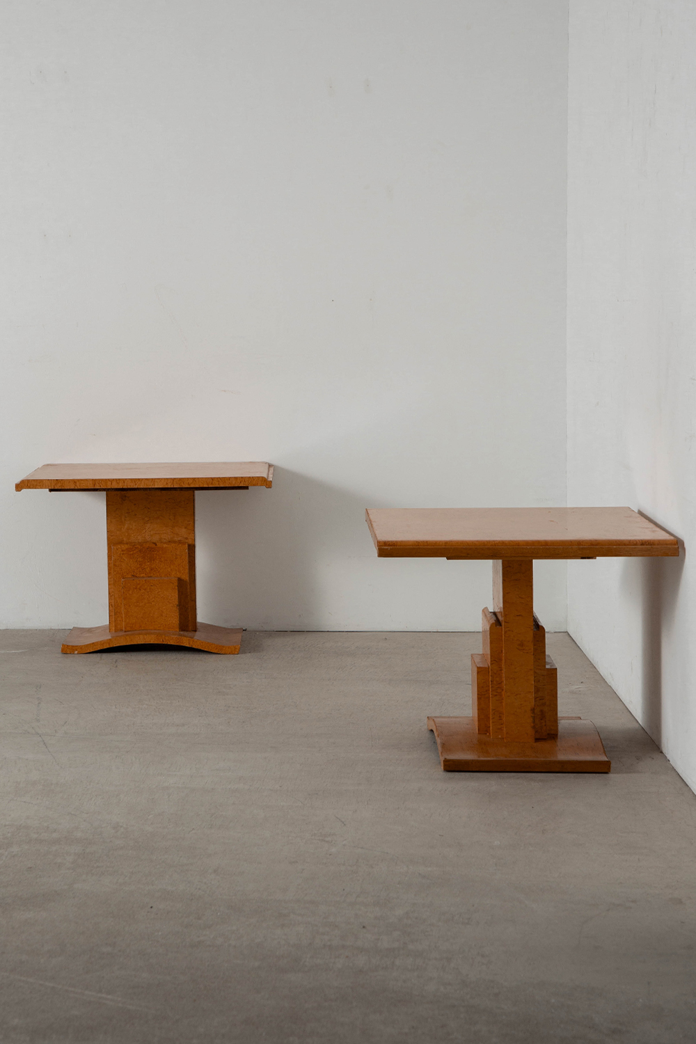 Art Deco Style Side Table in Birch