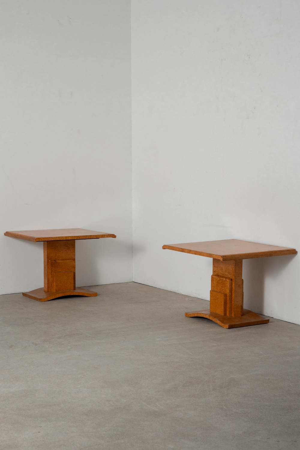 Art Deco Style Side Table in Birch