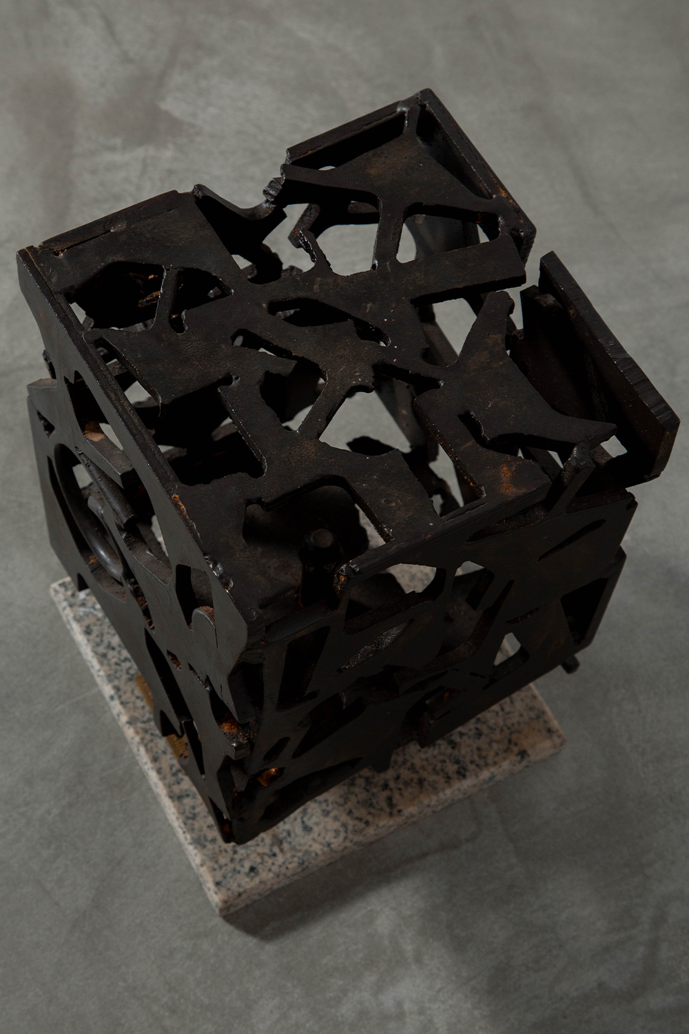 Sculpture by Andrew Y. Chembers in Steel and Stone