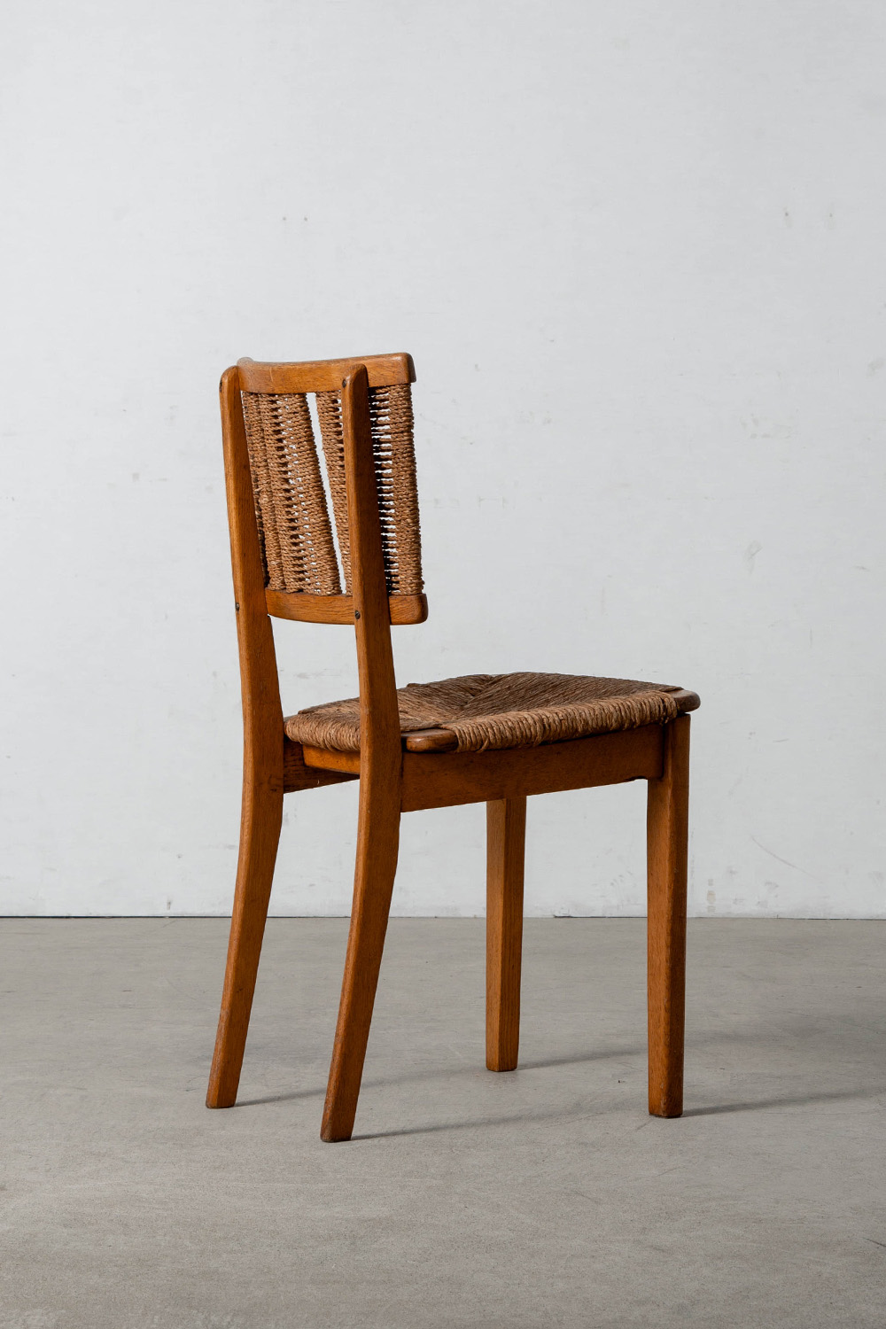A2-1 Chair by Mart Stam for Goed Wonen in Oak and Rush Seat
