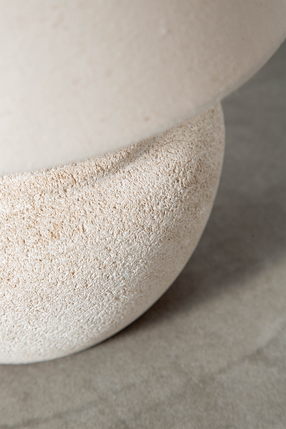 Table Lamp in Stone and Fabric