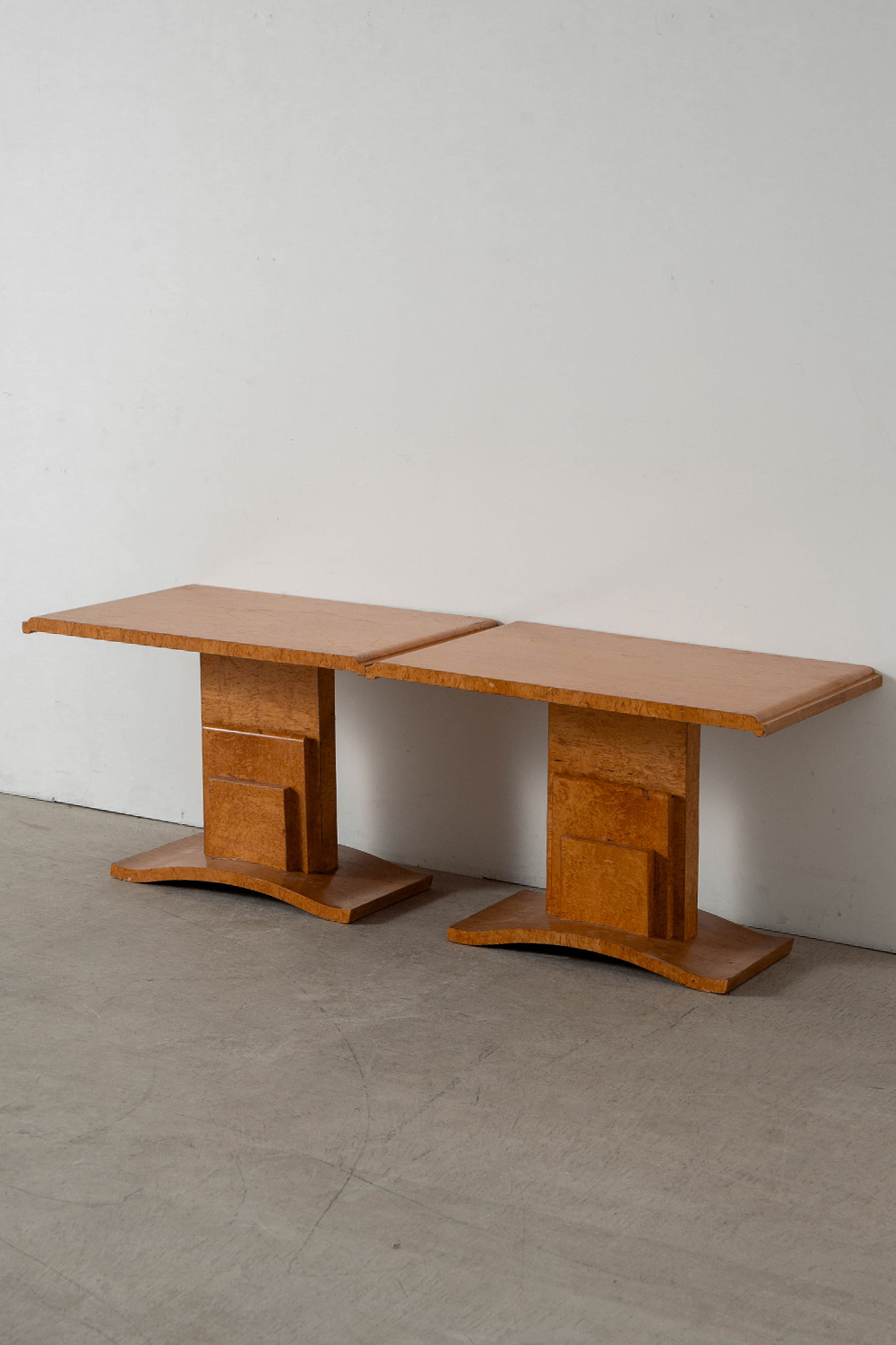 Art Deco Style Side Table in Birch