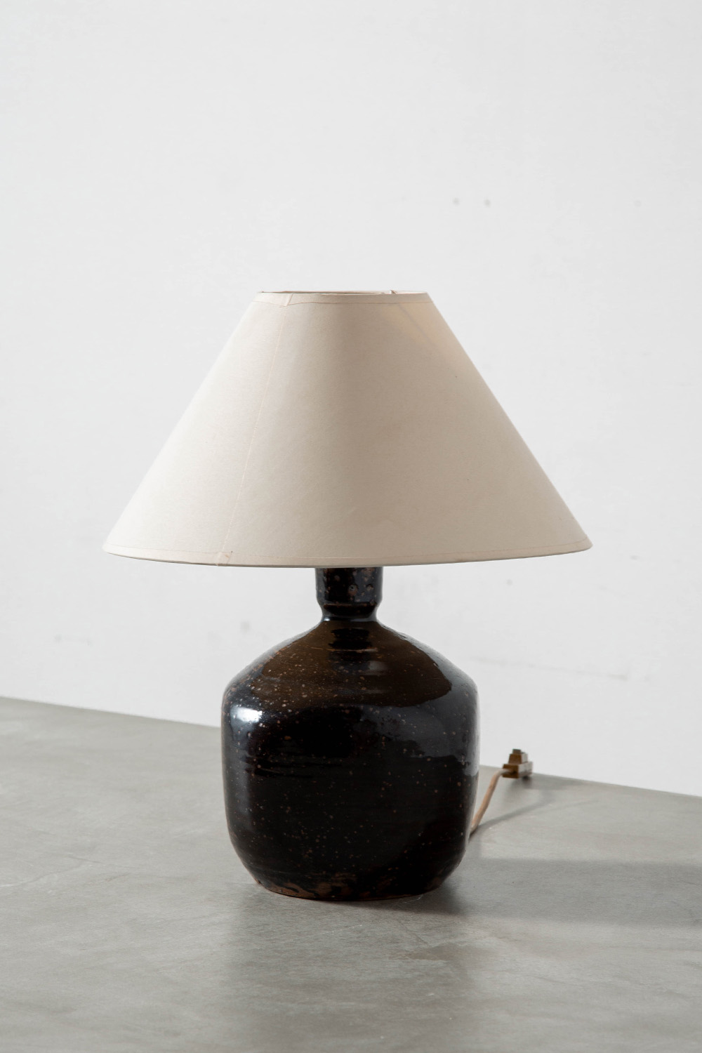 Table Lamp by Jean Marais in Fabric and Ceramic
