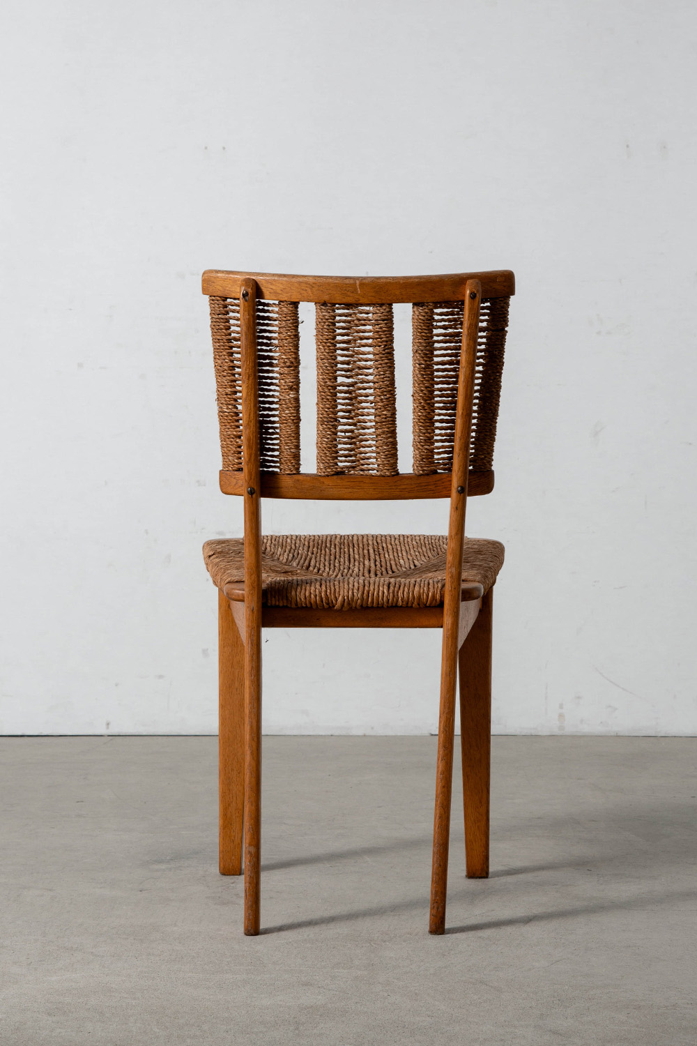 A2-1 Chair by Mart Stam for Goed Wonen in Oak and Rush Seat