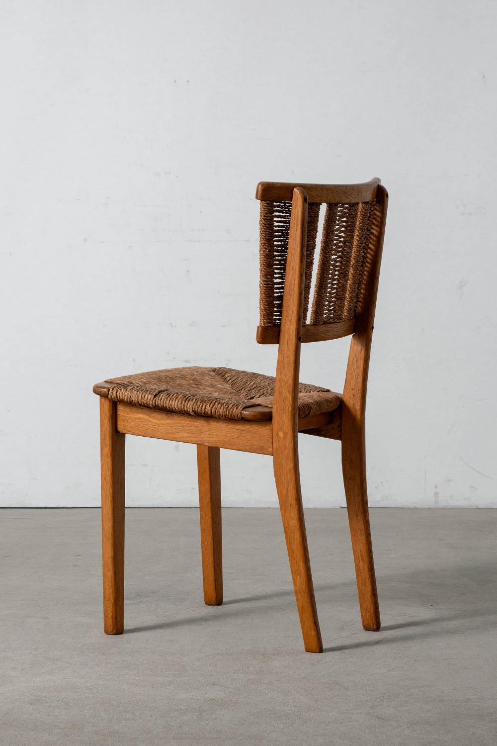 A2-1 Chair by Mart Stam for Goed Wonen in Oak and Rush Seat