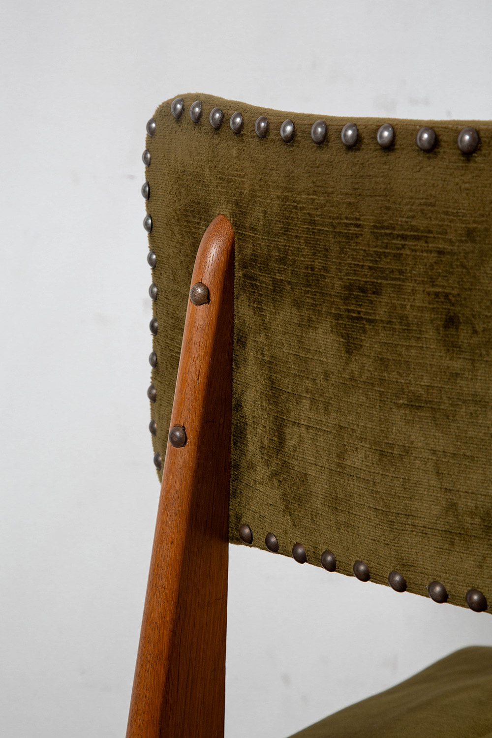 Dining Chair attribute to Jean Prouvé for Vauconsant in Fabric and Wood