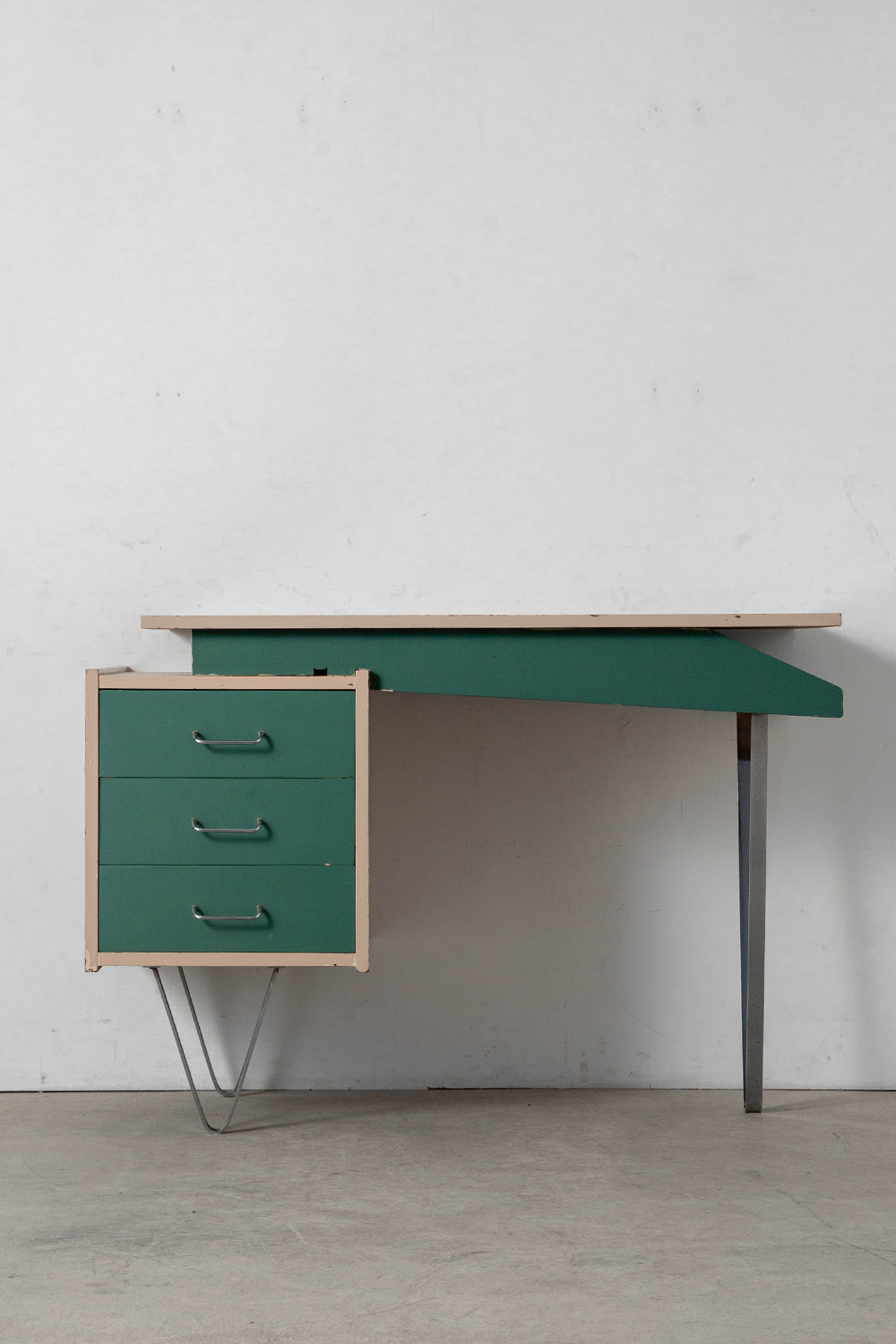 Desk by Cees Braakman for Pastoe in Wood and Steel
