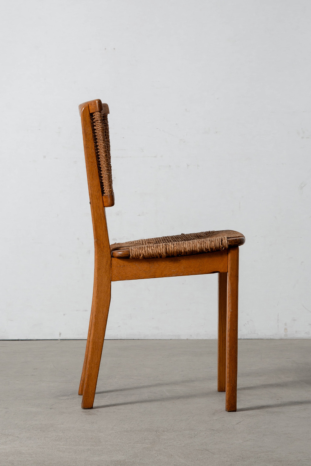 A2-1 Chair by Mart Stam for Goed Wonen in Oak and Rush Seat