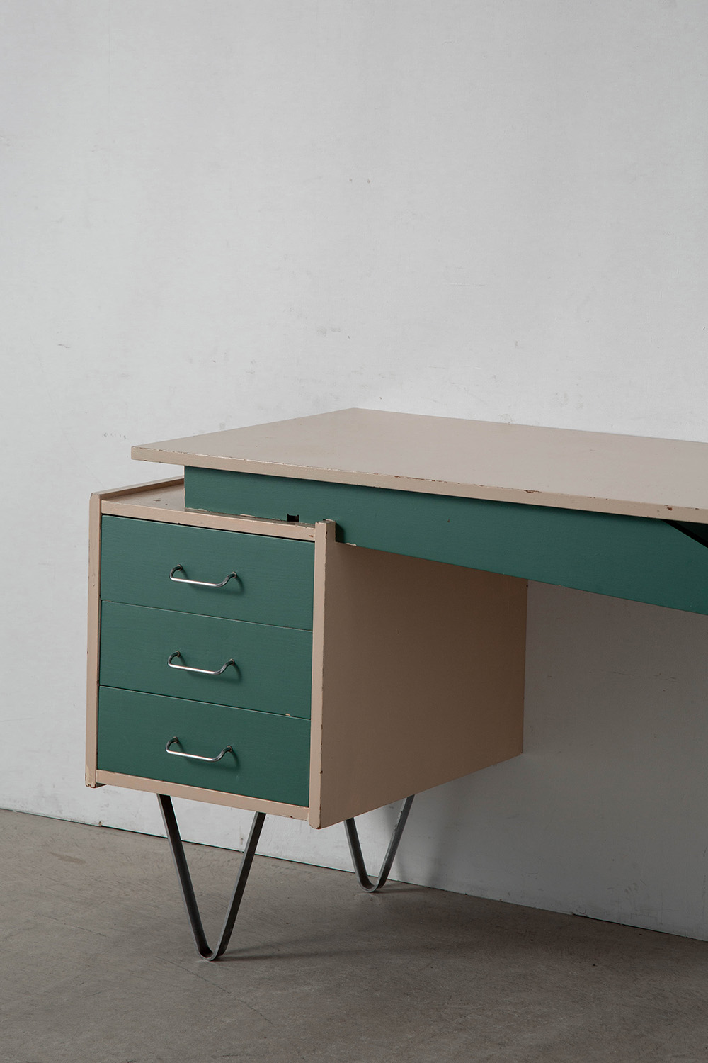 Desk by Cees Braakman for Pastoe in Wood and Steel