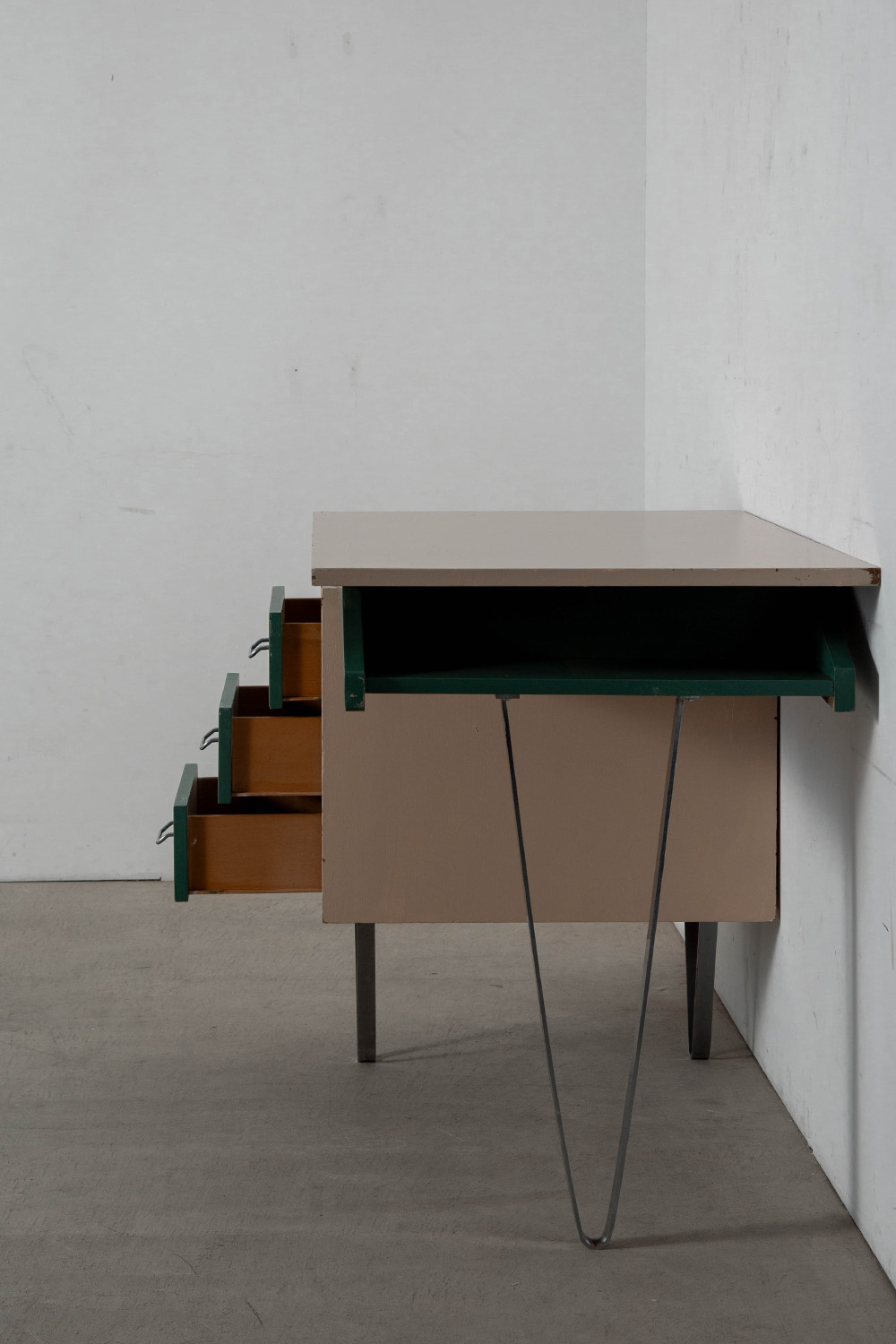 Desk by Cees Braakman for Pastoe in Wood and Steel