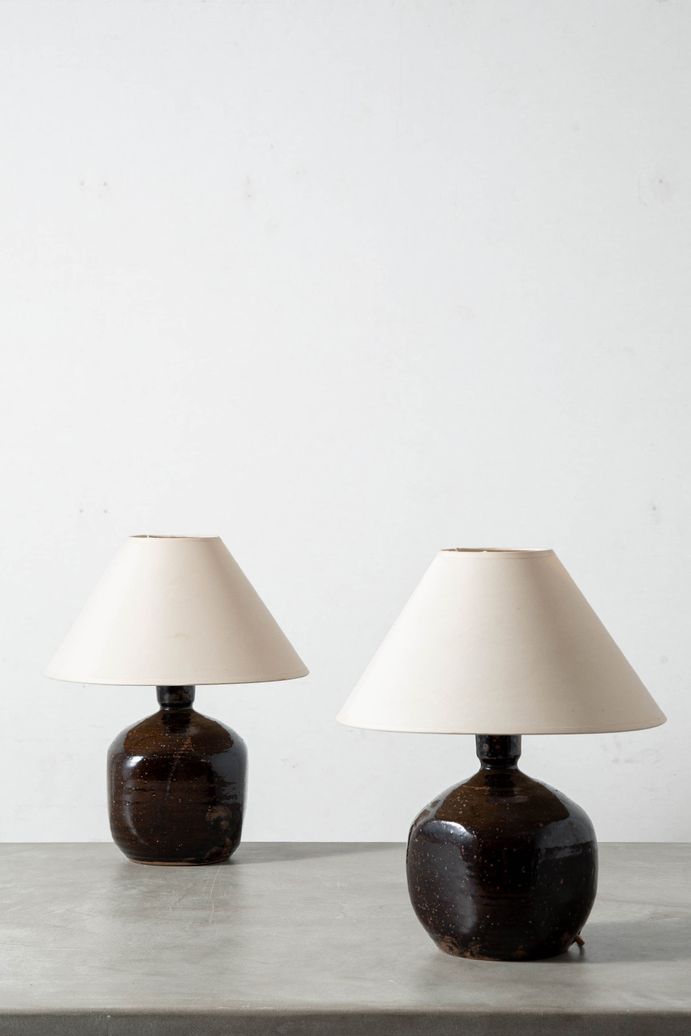 Table Lamp by Jean Marais in Fabric and Ceramic