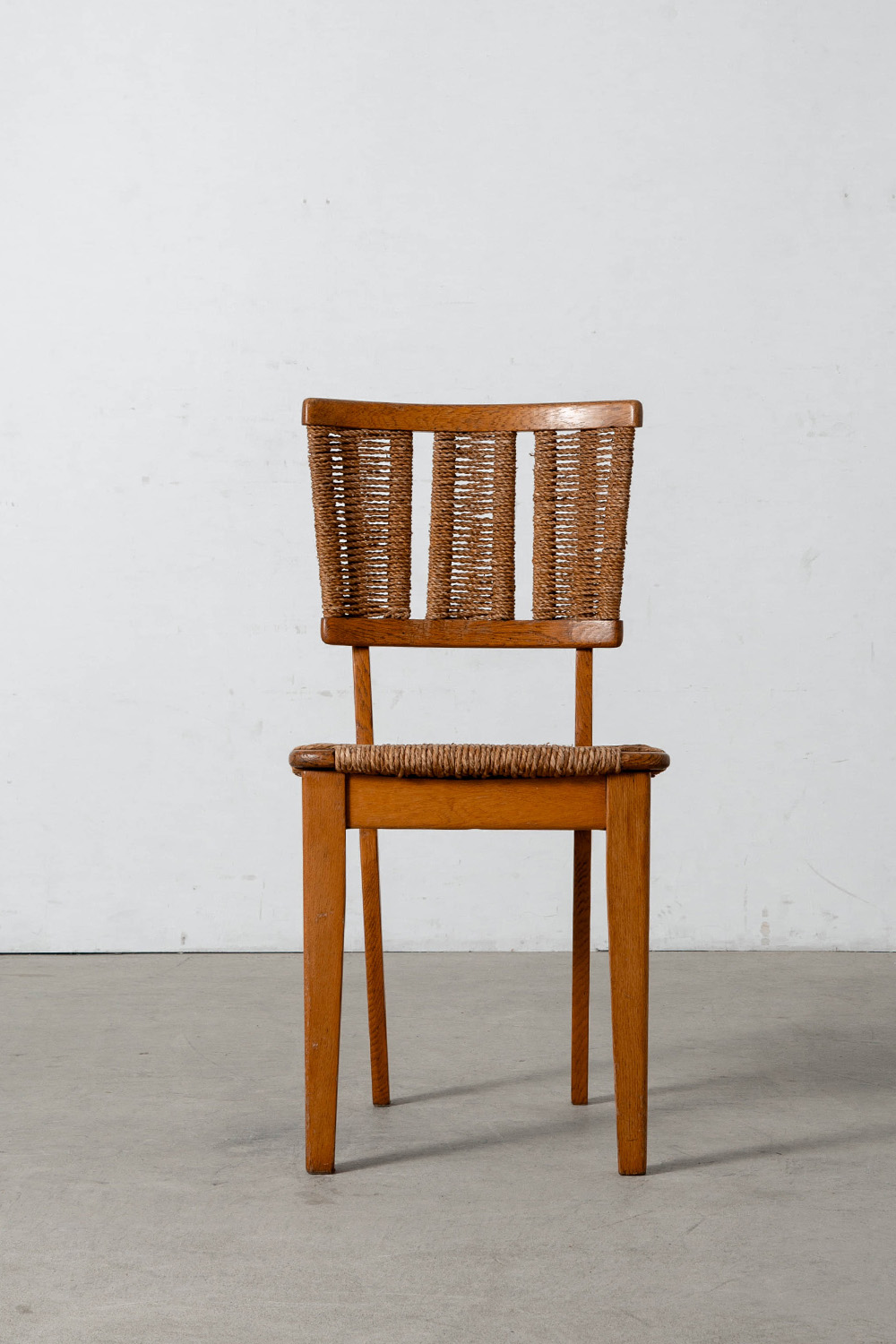 A2-1 Chair by Mart Stam for Goed Wonen in Oak and Rush Seat