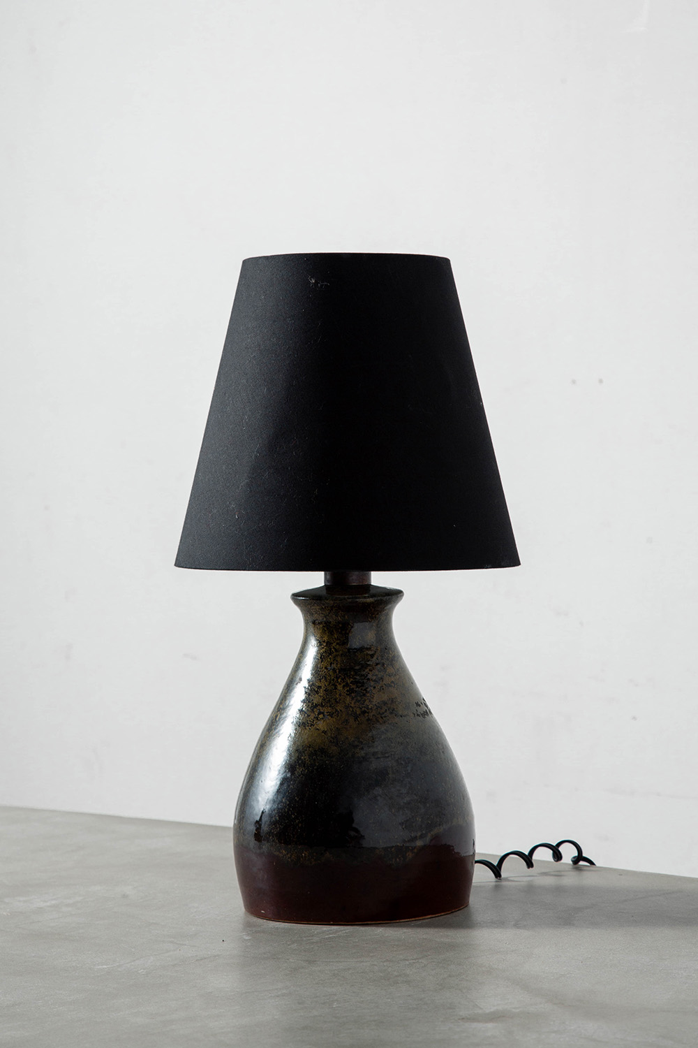 Table Lamp in Fabric and Ceramic