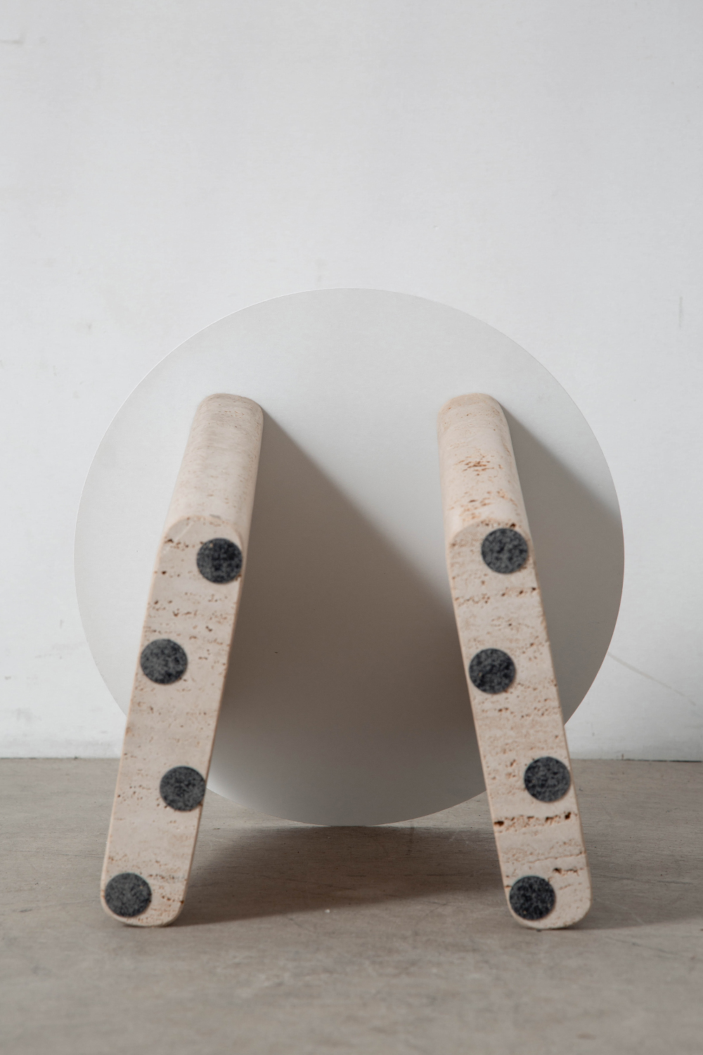 Treviso Side Table by Carlos Guijarro for Kendo in Travertine