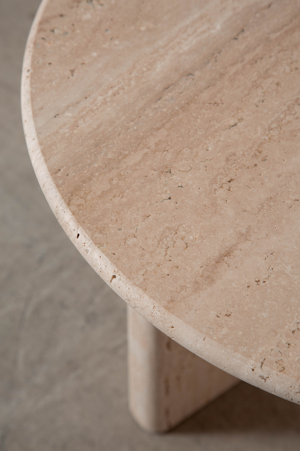 Treviso Side Table by Carlos Guijarro for Kendo in Travertine