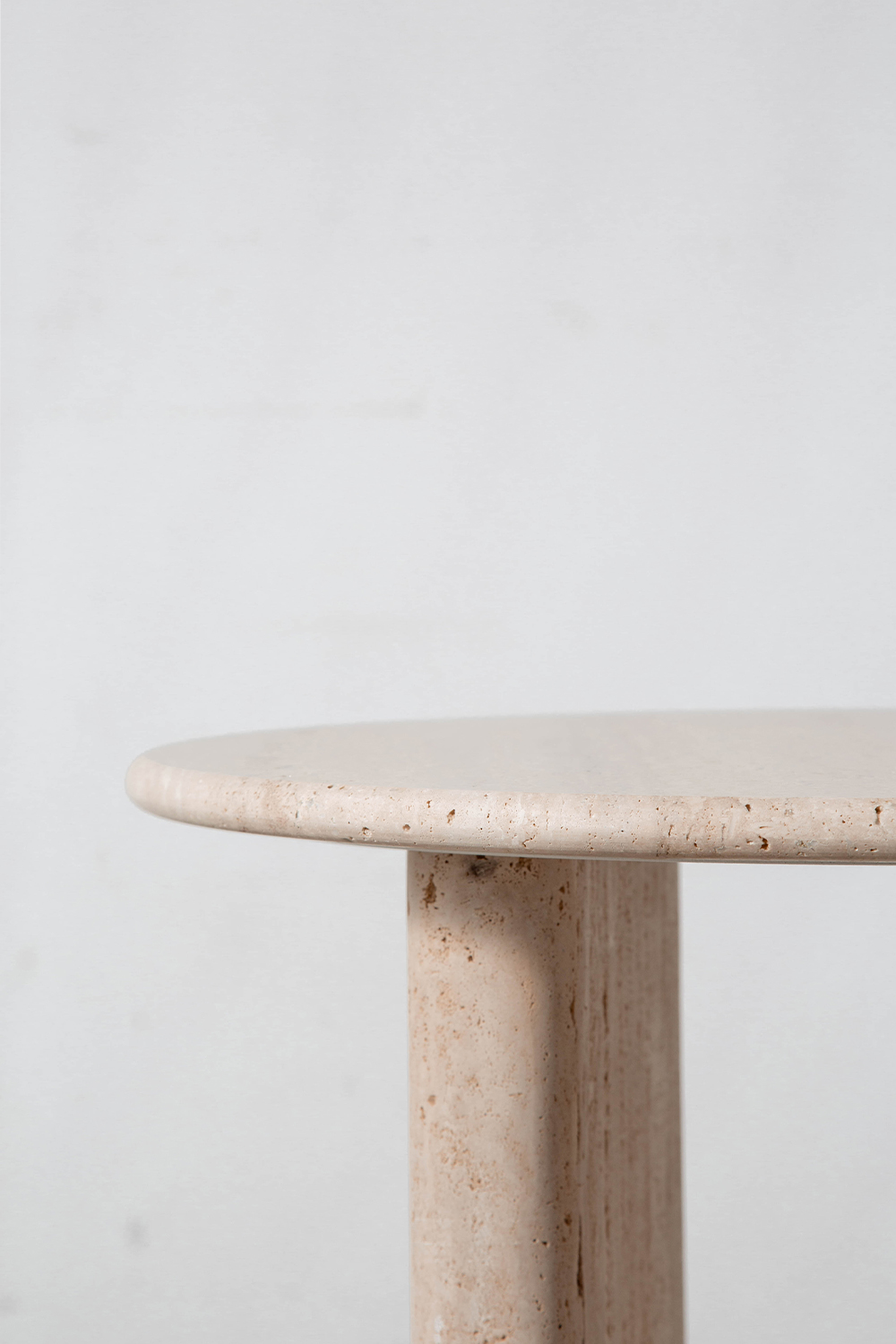 Treviso Side Table by Carlos Guijarro for Kendo in Travertine