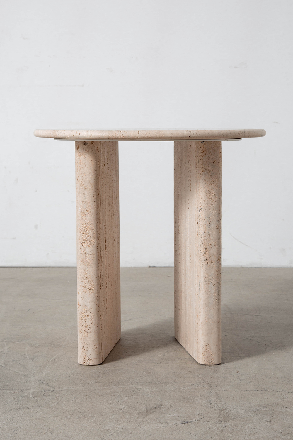 Treviso Side Table by Carlos Guijarro for Kendo in Travertine