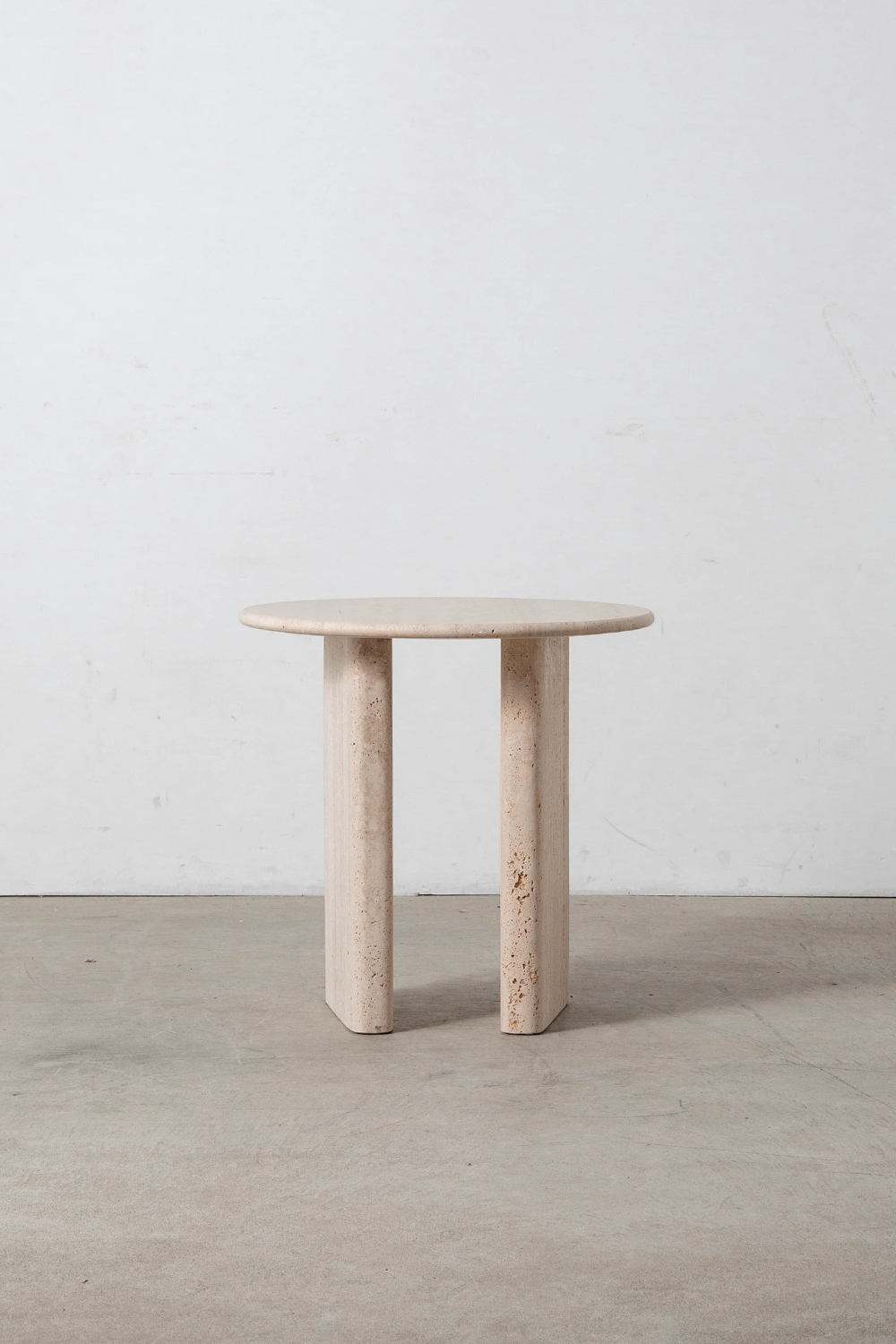 Treviso Side Table by Carlos Guijarro for Kendo in Travertine