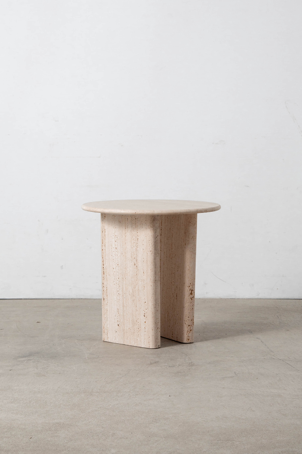 Treviso Side Table by Carlos Guijarro for Kendo in Travertine