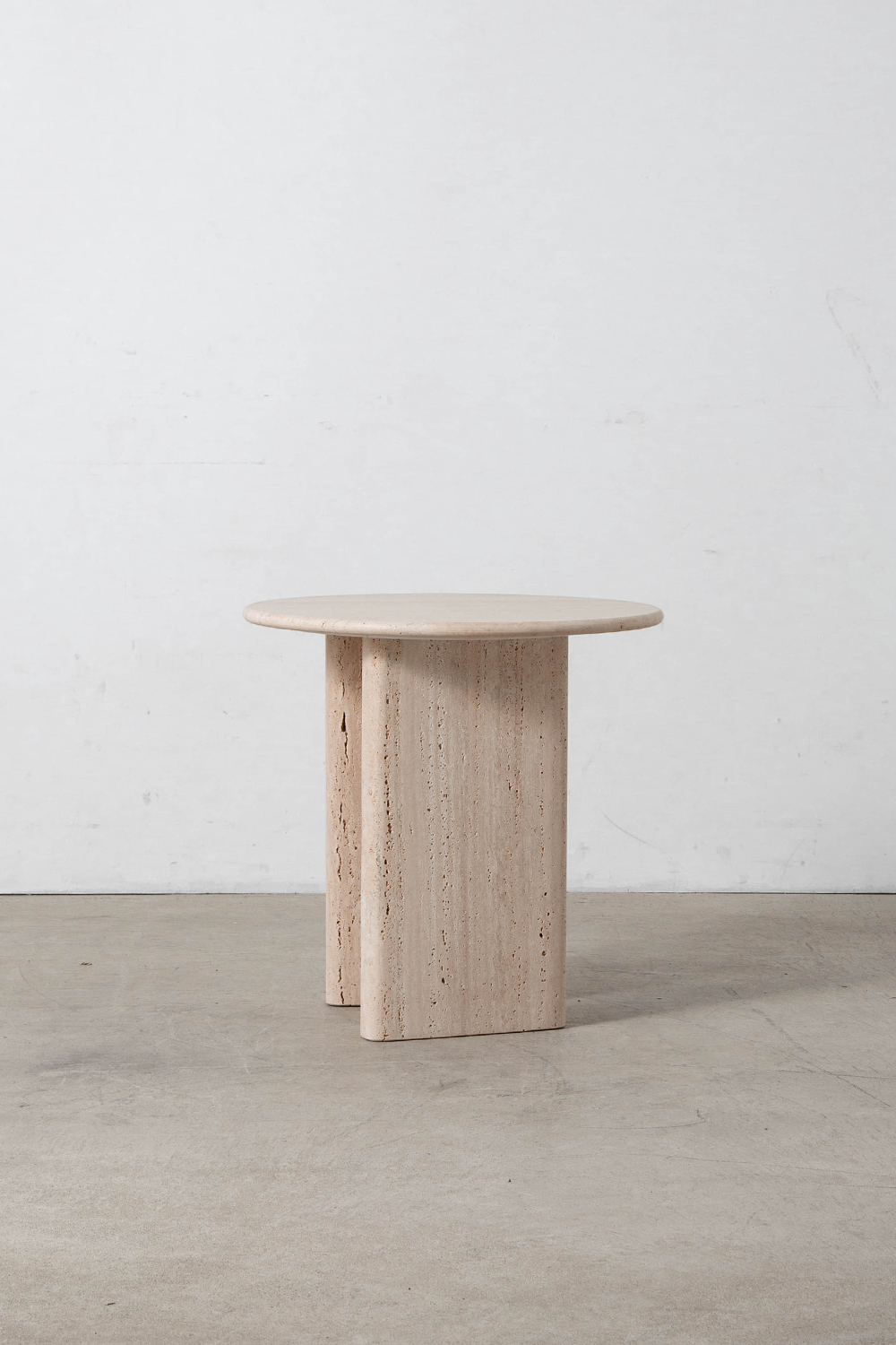 Treviso Side Table by Carlos Guijarro for Kendo in Travertine