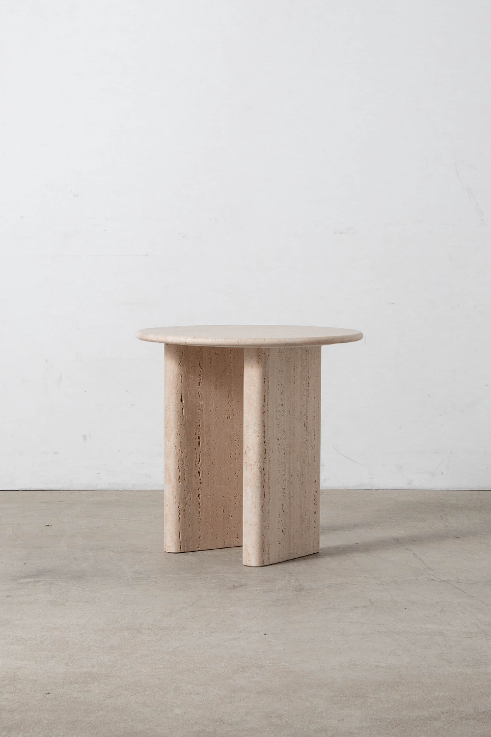 Treviso Side Table by Carlos Guijarro for Kendo in Travertine