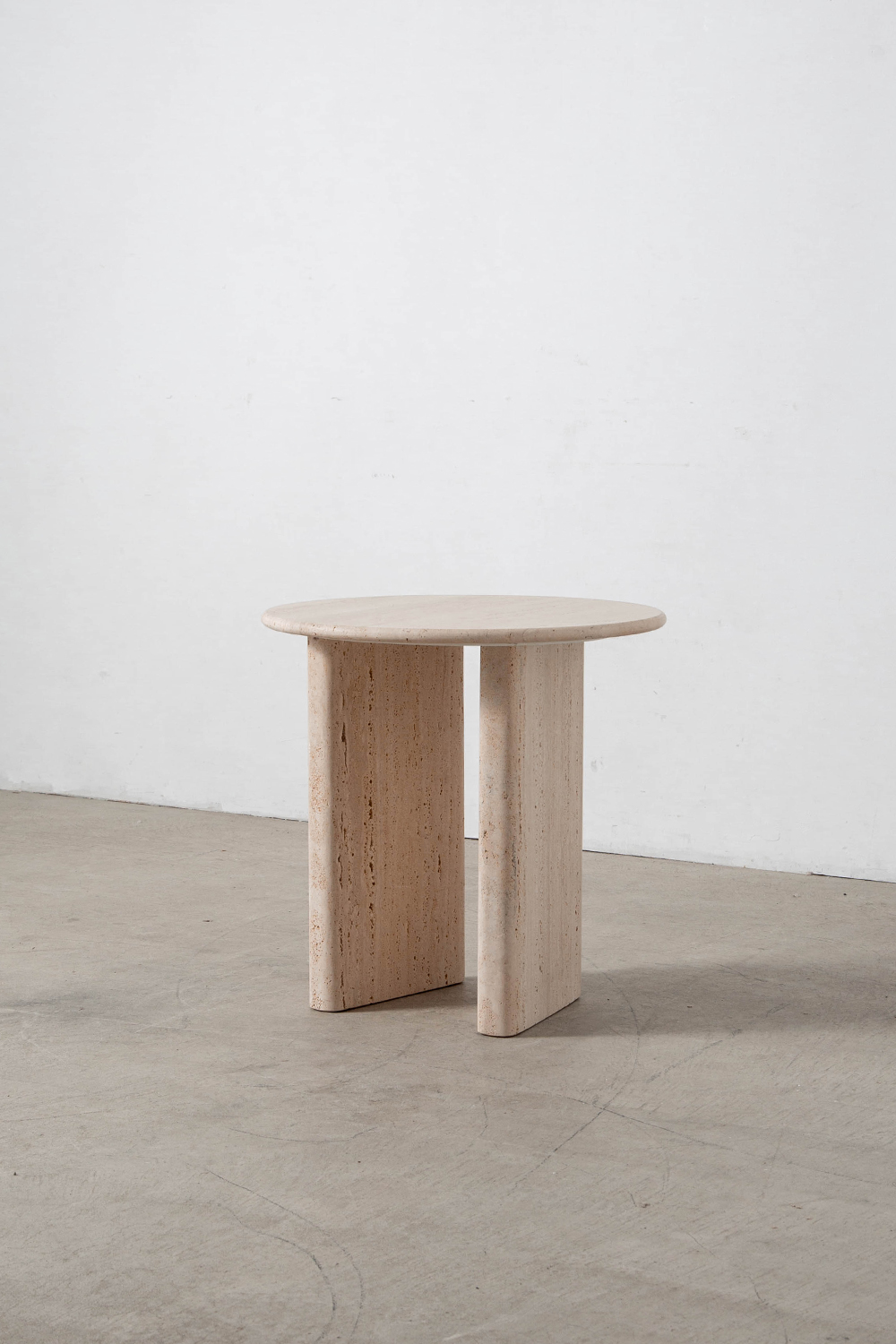 Treviso Side Table by Carlos Guijarro for Kendo in Travertine