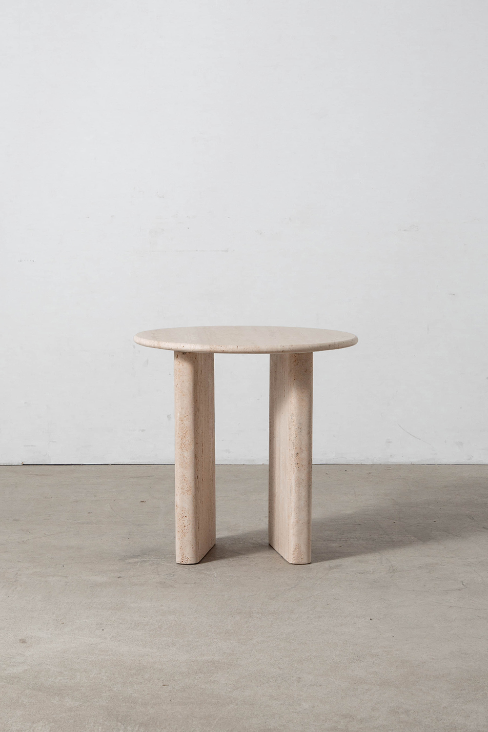 Treviso Side Table by Carlos Guijarro for Kendo in Travertine