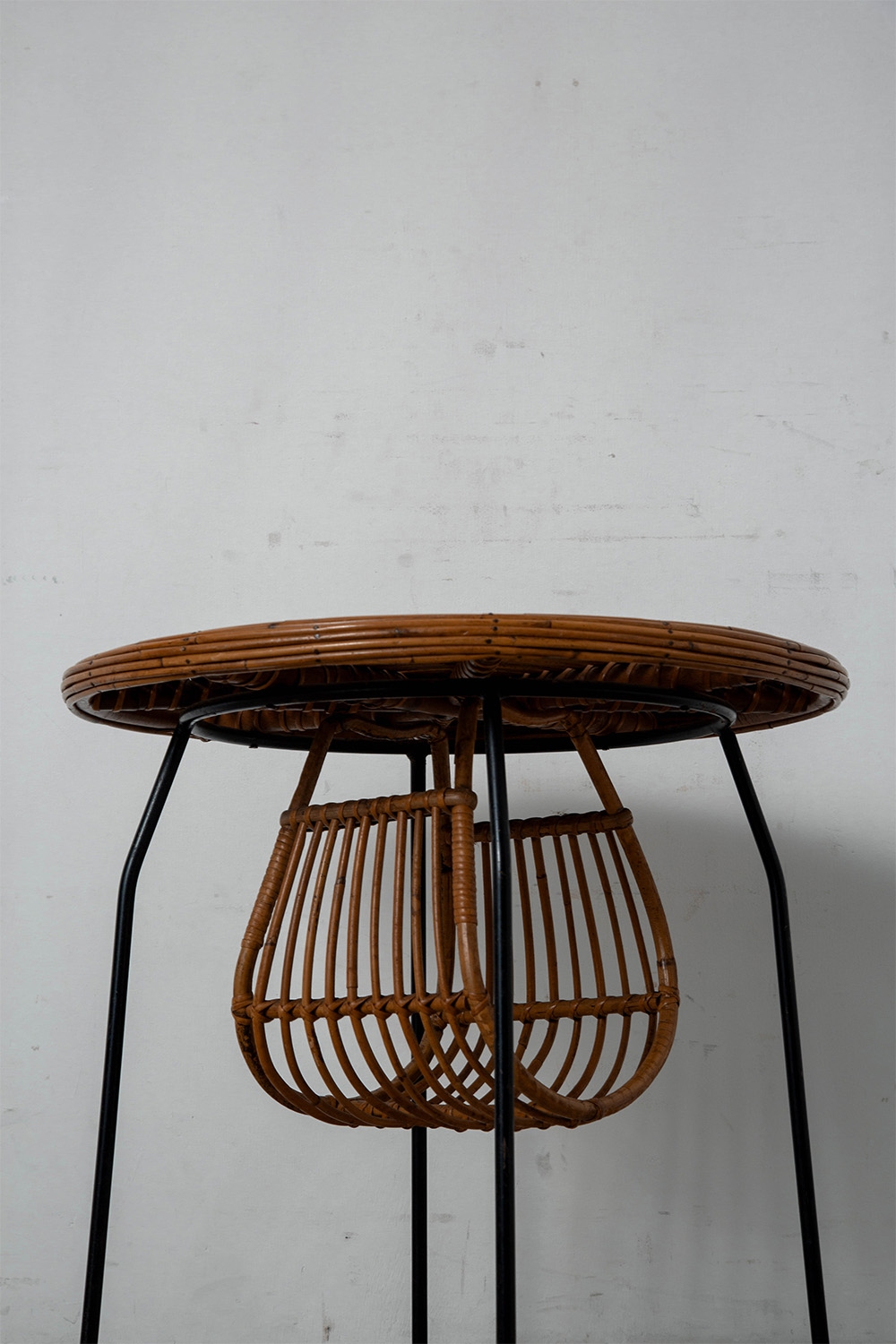 Coffee Table in Rattan and Steel